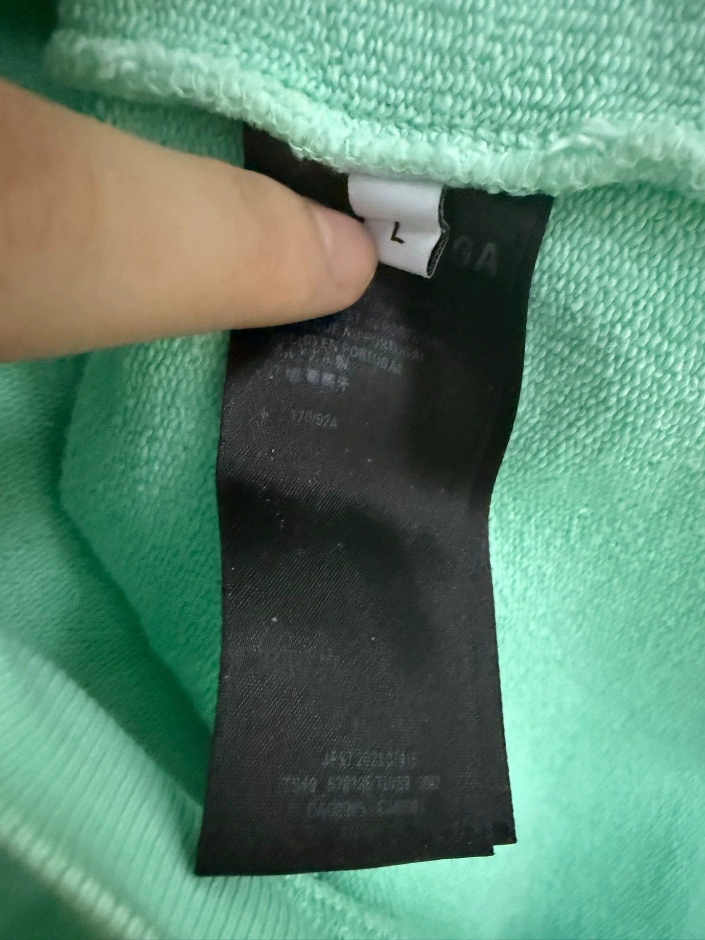 Balenciaga balenciaga mint green logo embroidered hoodie Size US L / EU 52-54 / 3 - 3 Thumbnail