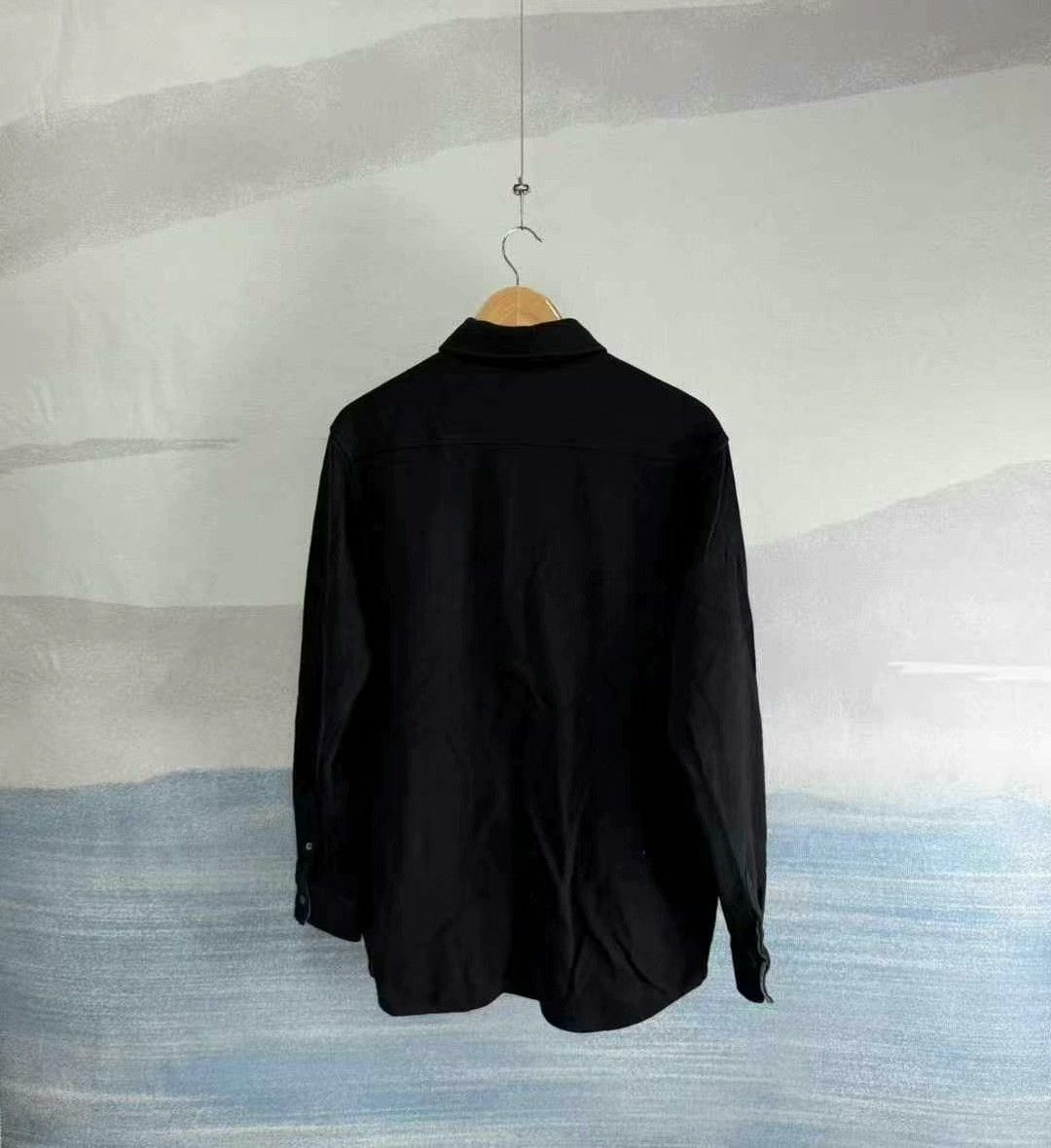 Dior black pocket embroidery wool shirt by Dior Size US M / EU 48-50 / 2 - 3 Thumbnail