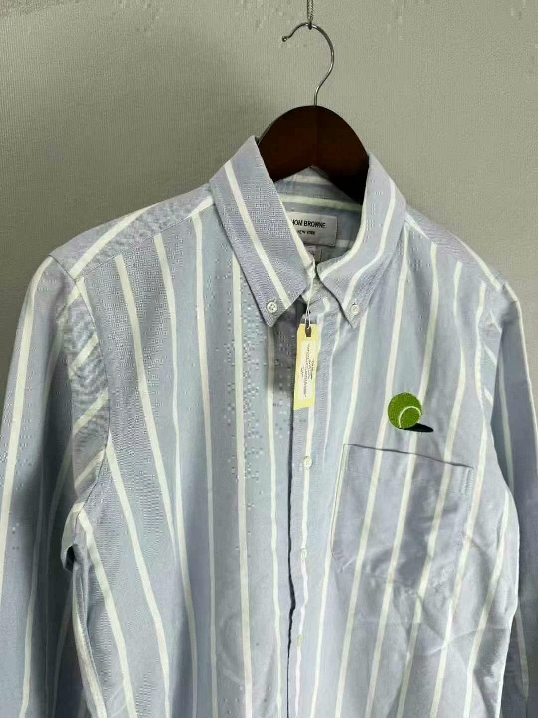 Thom Browne thom browne blue and white striped shirt Size US M / EU 48-50 / 2 - 2 Thumbnail
