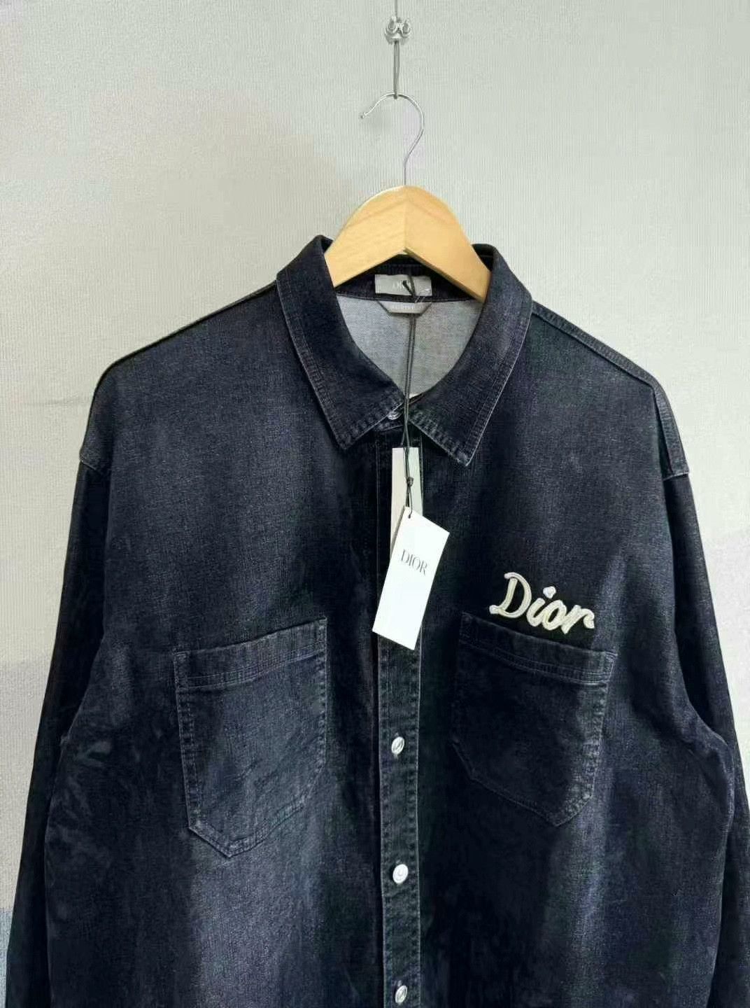 Dior navy blue suede work shirt by Dior Size US L / EU 52-54 / 3 - 2 Thumbnail