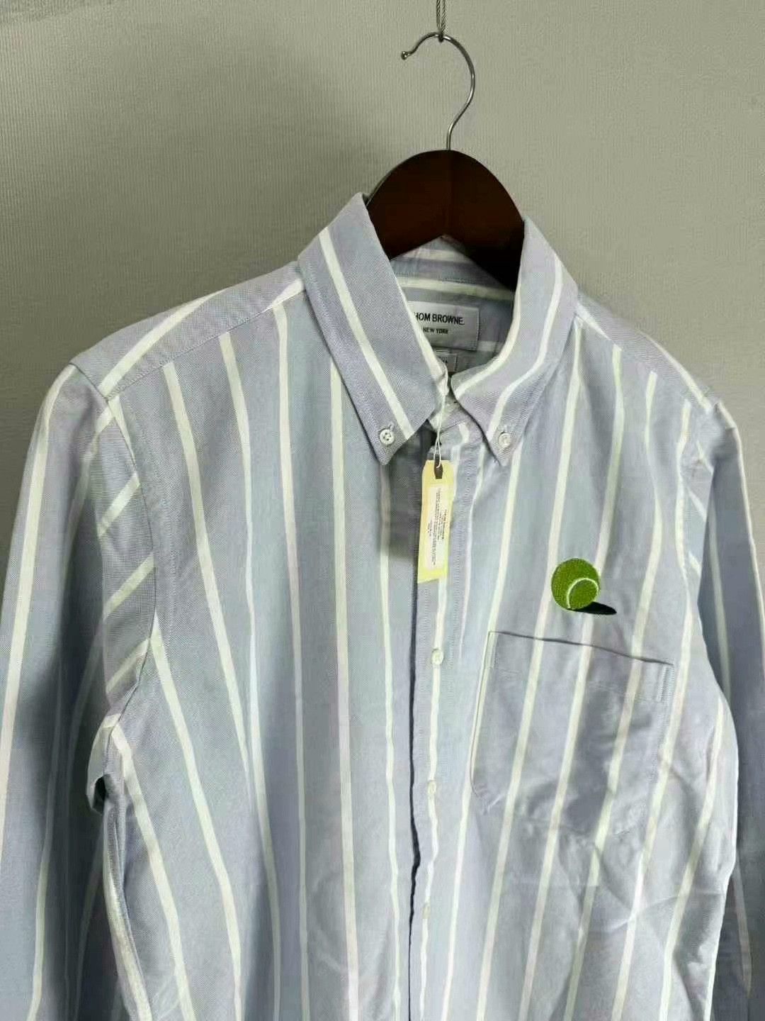 Thom Browne thom browne blue and white striped shirt Size US M / EU 48-50 / 2 - 2 Thumbnail