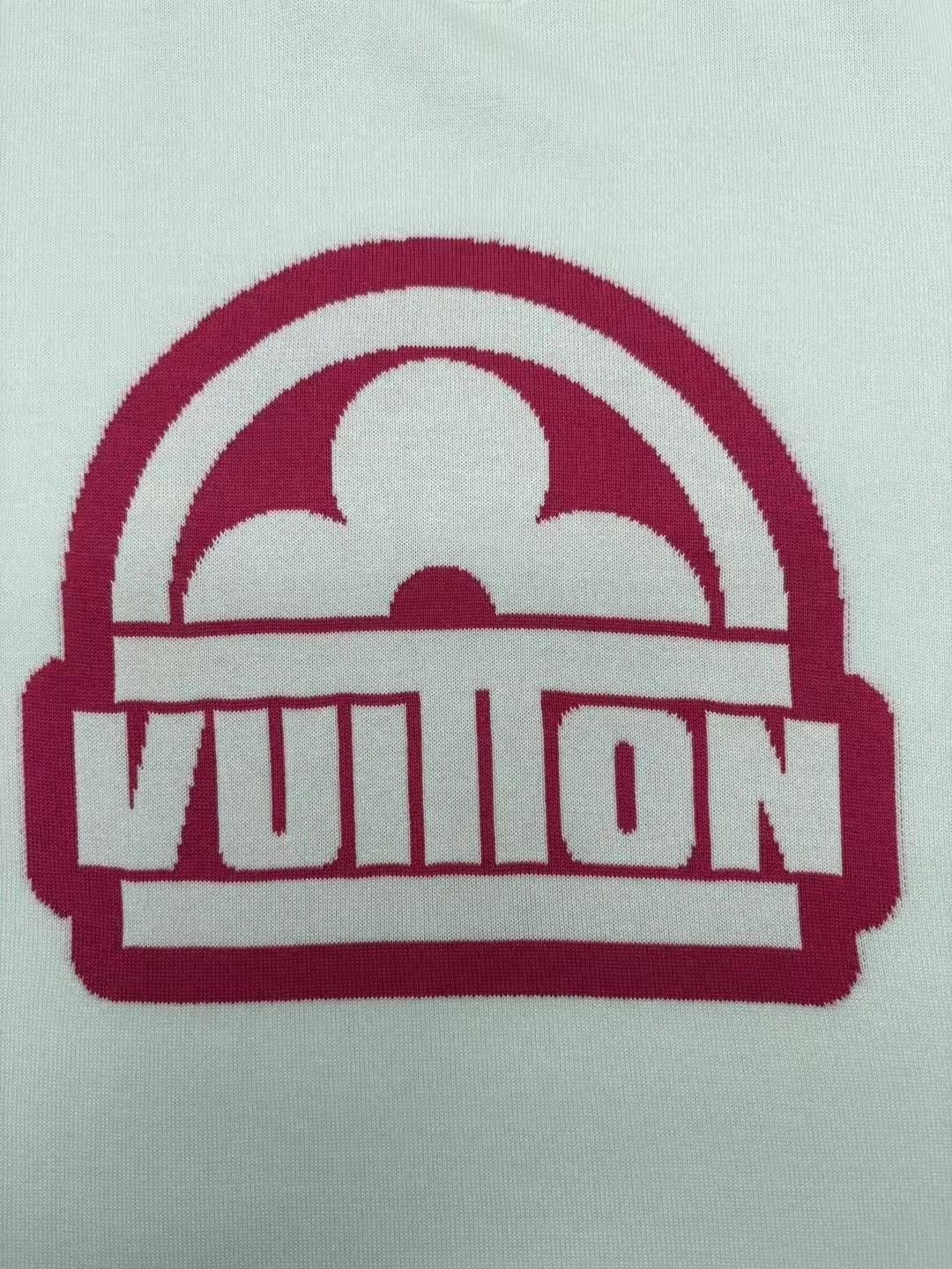 Louis Vuitton louis vuitton white logo knit t-shirt Size L / US 10 / IT 46 - 3 Thumbnail