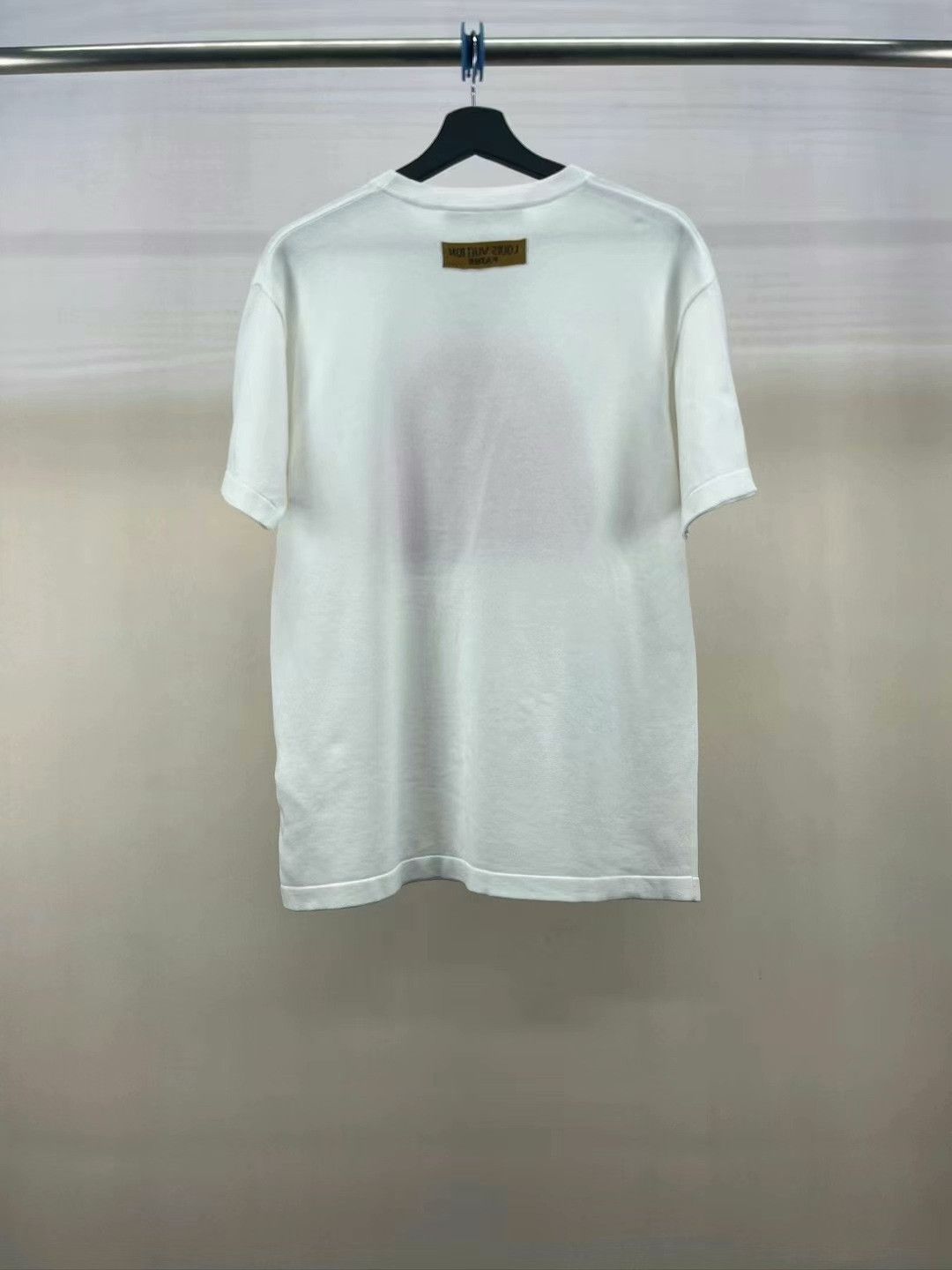 Louis Vuitton louis vuitton white logo knit t-shirt Size L / US 10 / IT 46 - 2 Thumbnail