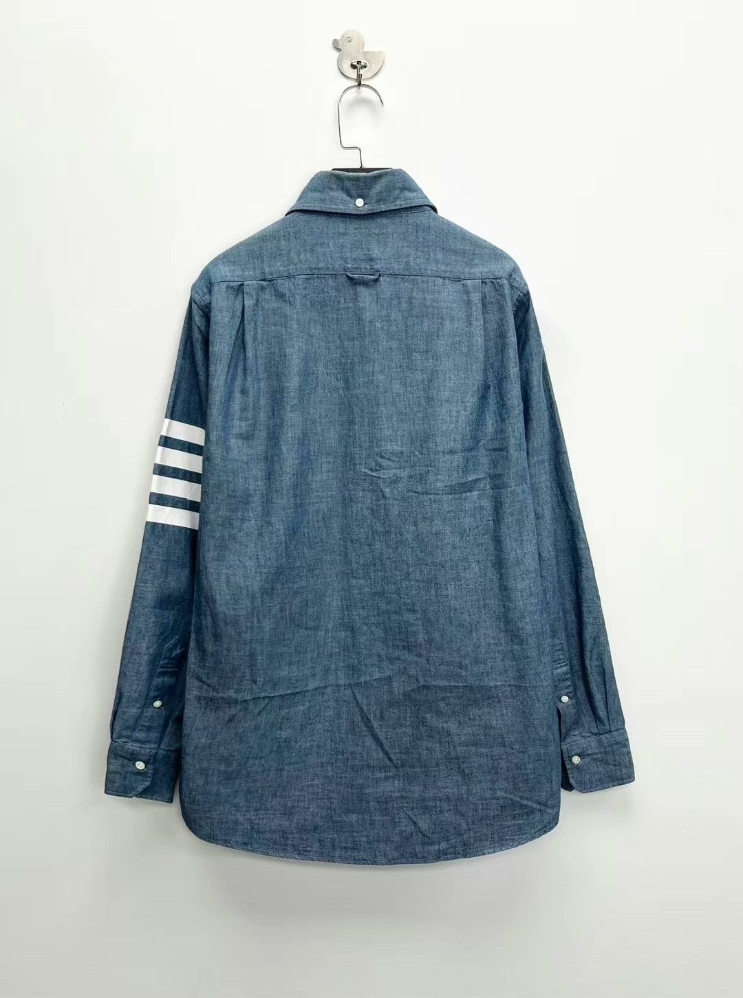 Thom Browne thom browne light blue striped button-up shirt Size US XS / EU 42 / 0 - 2 Thumbnail