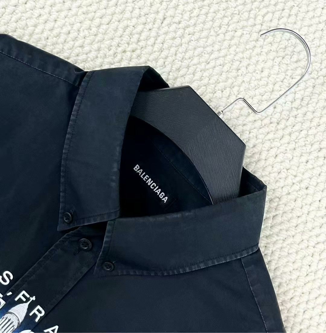 Balenciaga balenciaga black sacre coeur shirt jacket Size US L / EU 52-54 / 3 - 3 Thumbnail