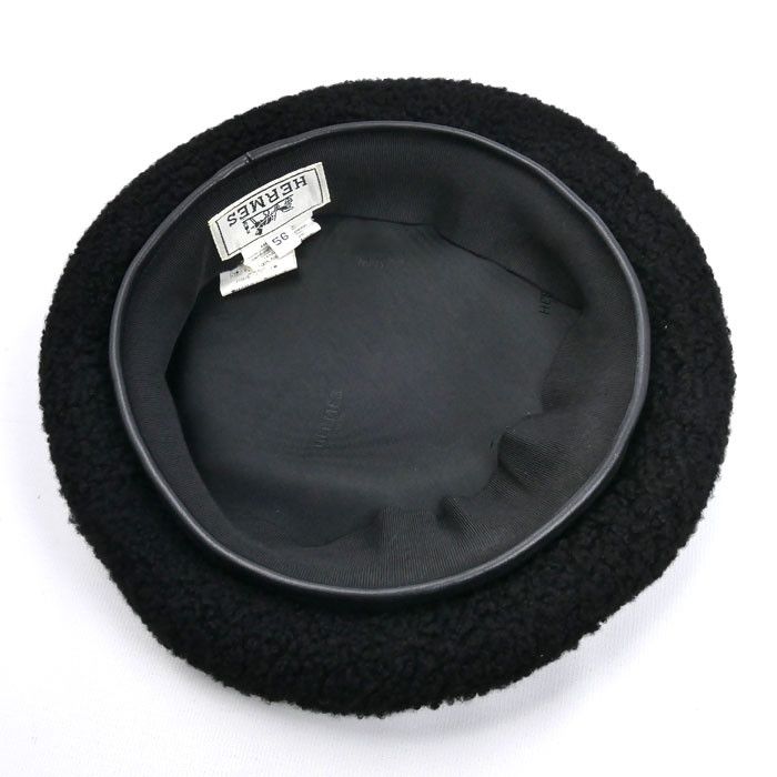 Hermes Hermes Hermès Mouton Beret Shearling Beret 56 Leather Hats DUTY FREE for USA Size ONE SIZE - 3 Thumbnail