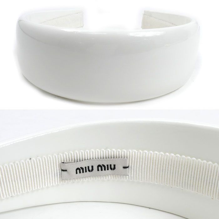 Miu Miu Miu Miu MIUMIU Logo Patent Leather Headband Enamel Other 5IH025 DUTY FREE for USA Size ONE SIZE - 3 Thumbnail