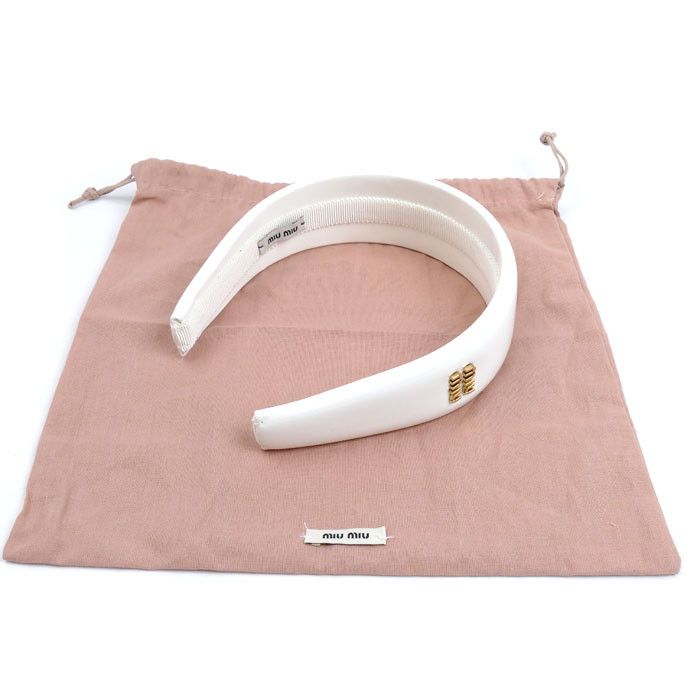 Miu Miu Miu Miu MIUMIU Logo Patent Leather Headband Enamel Other 5IH025 DUTY FREE for USA Size ONE SIZE - 5 Thumbnail
