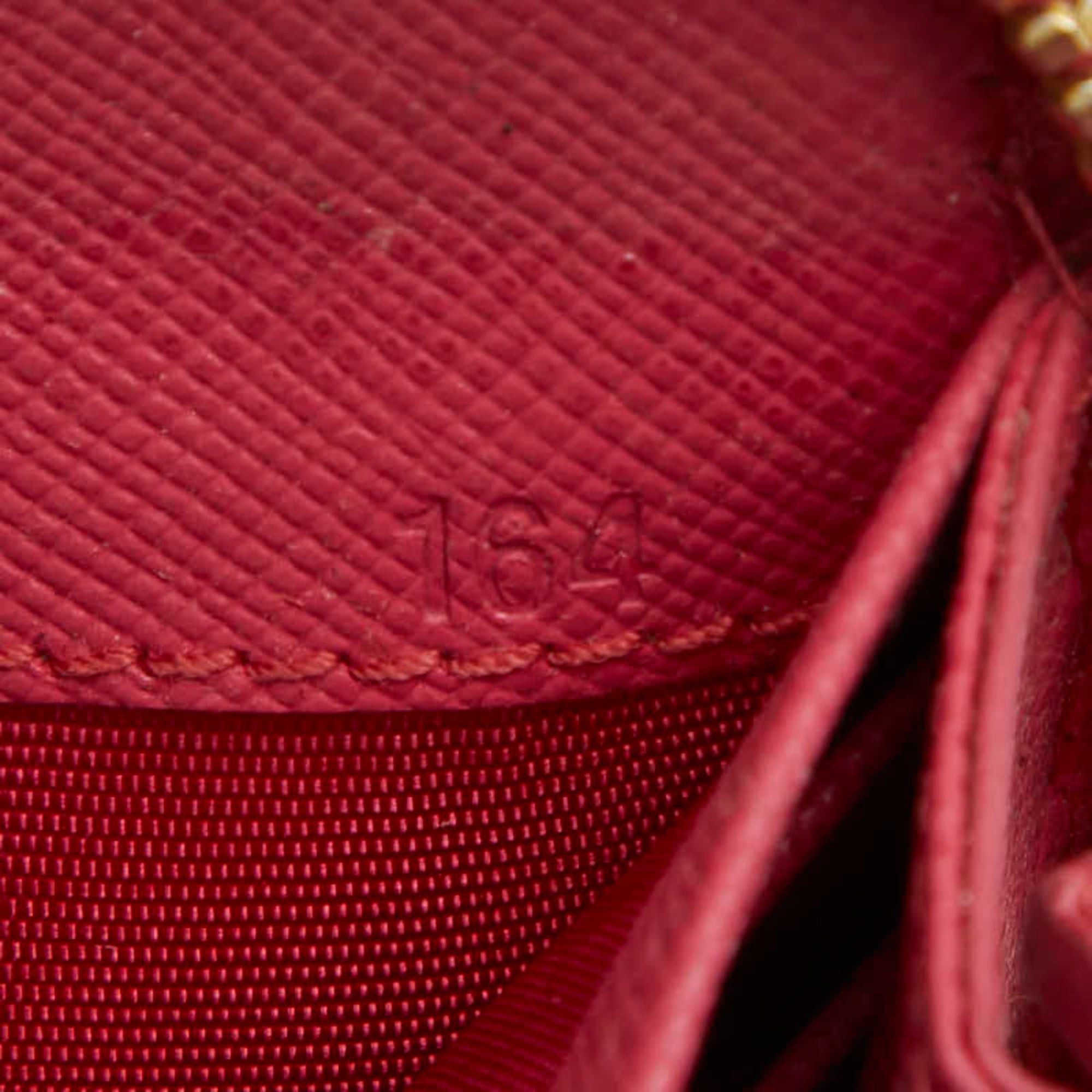 Prada Prada Logo Round Zip Long Wallet 1ML506 Pink Saffiano Leather Women's PRADA Size ONE SIZE - 8 Thumbnail