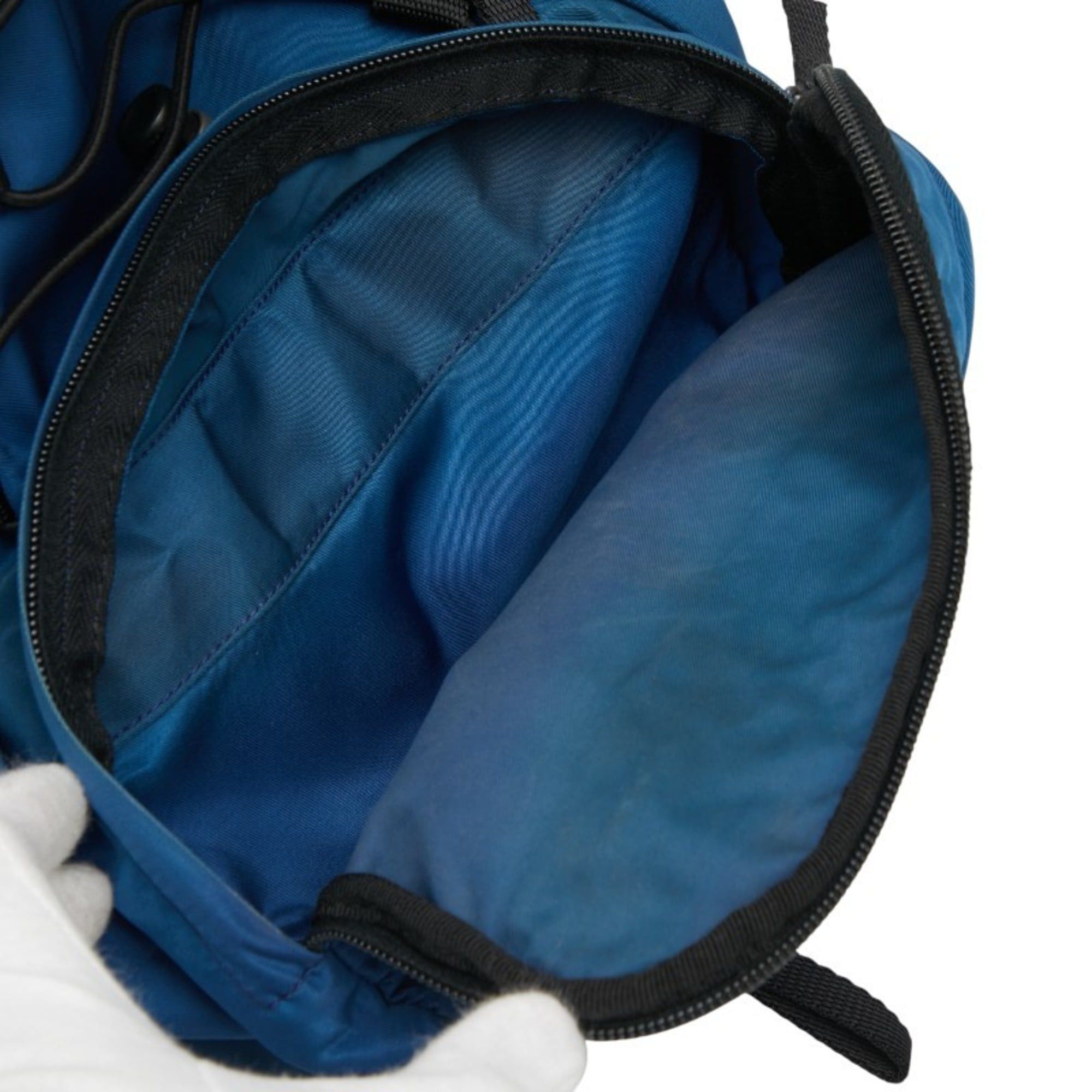 Prada Prada Backpack V418 Blue Black Nylon Women's PRADA Size ONE SIZE - 9 Thumbnail
