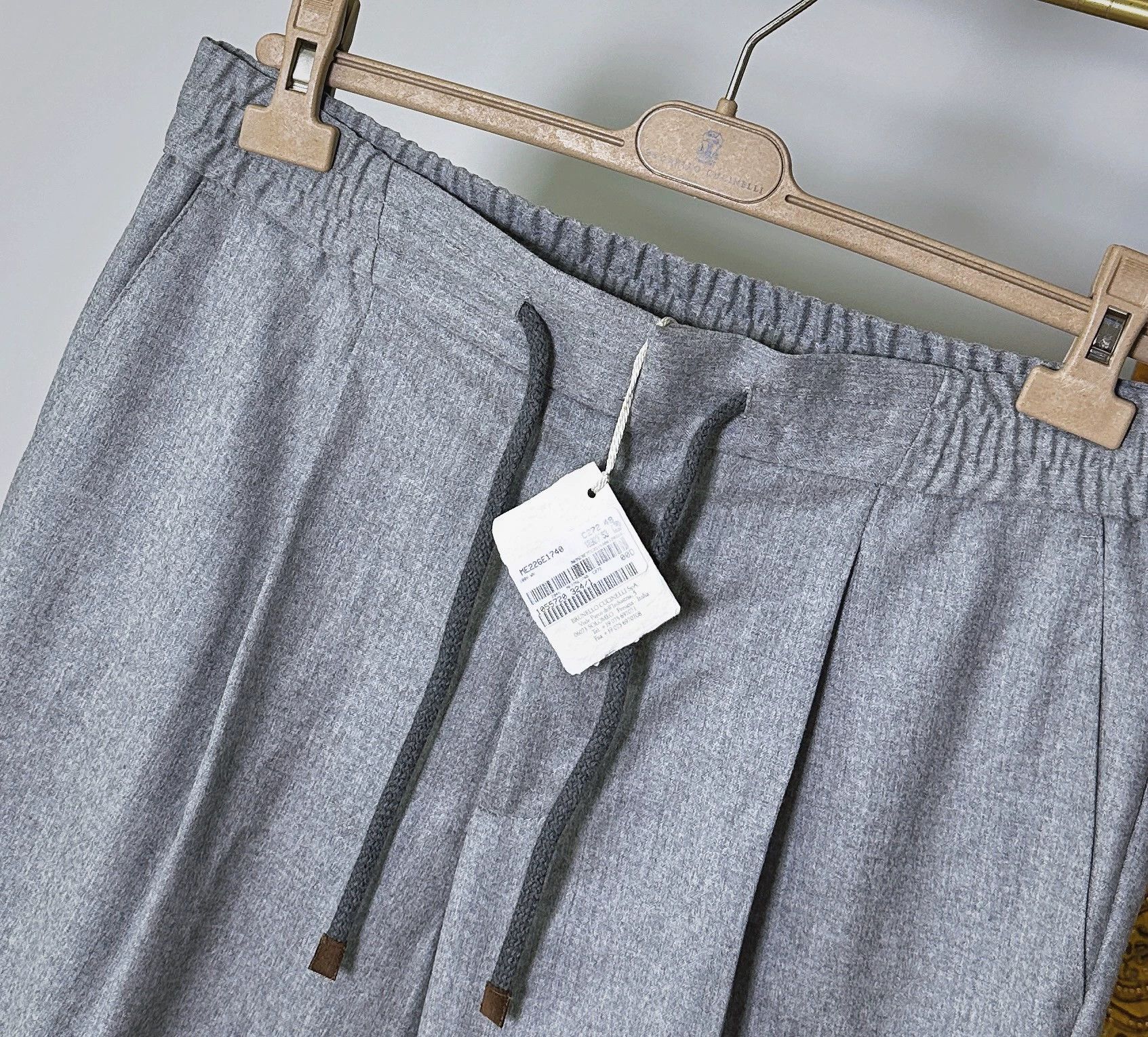 Brunello Cucinelli Brunello Cucinelli Wool Drawstring Pants Size US 38 / EU 54 - 2 Thumbnail