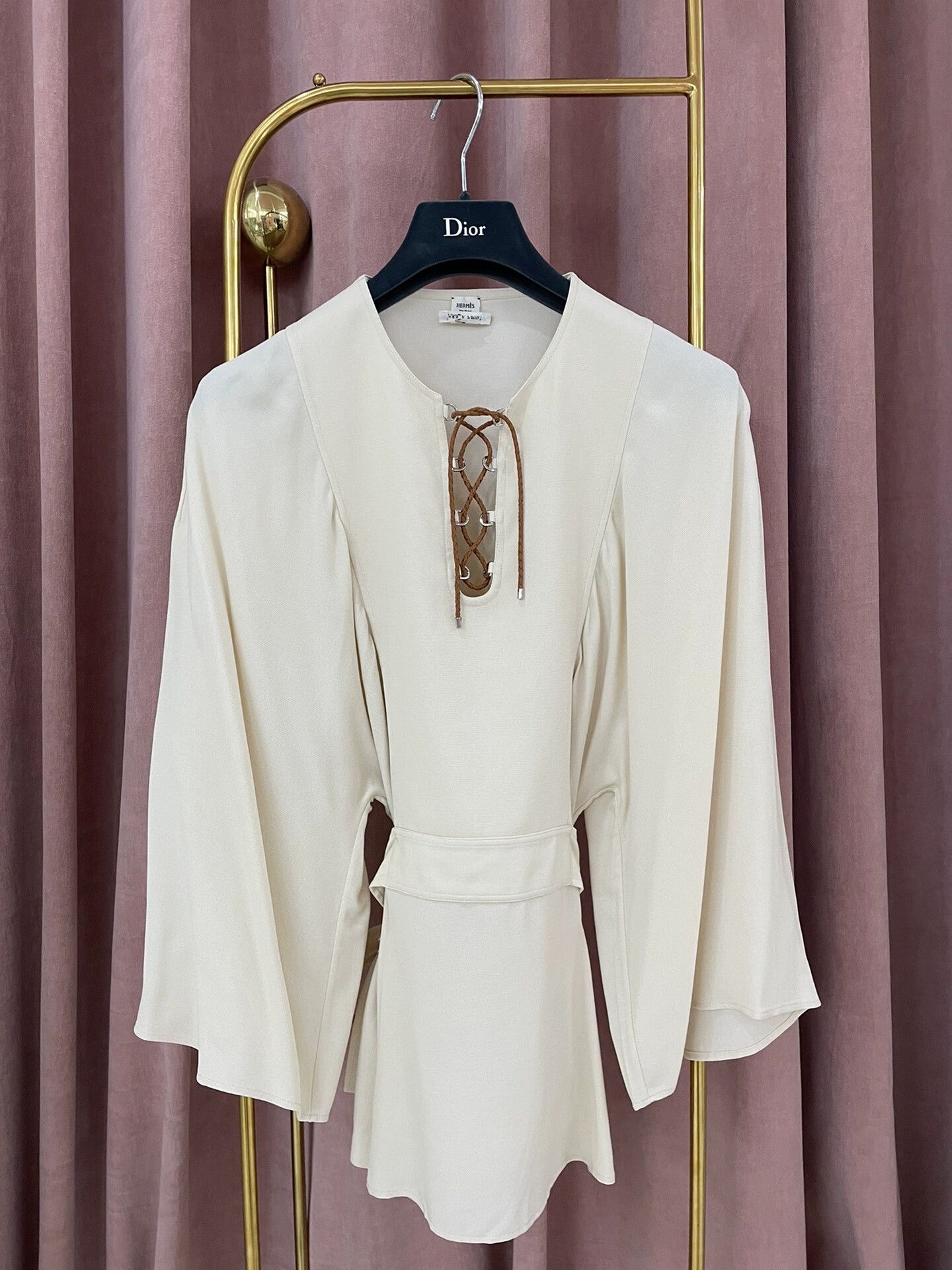 Hermes Hermes Beige Dress Top Size 34 Size XS / US 0-2 / IT 36-38 - 5 Thumbnail