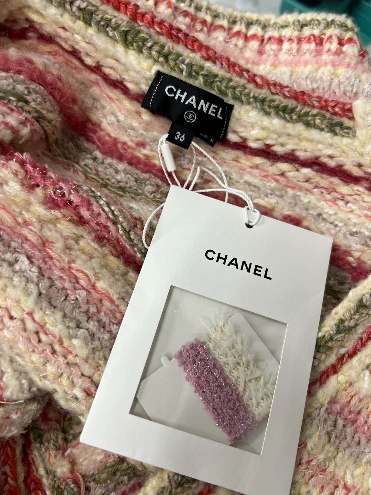 Chanel Chanel Pink Stripe Bow Knit Vest Size S / US 4 / IT 40 - 4 Thumbnail