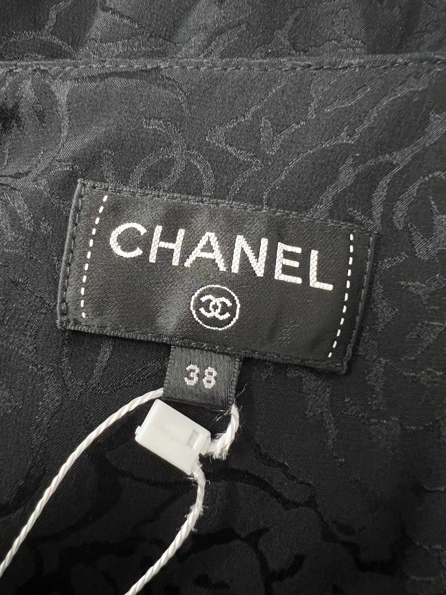 Chanel Chanel Black Silk CC Tiered Skirt Size 28" / US 6 / IT 42 - 3 Thumbnail