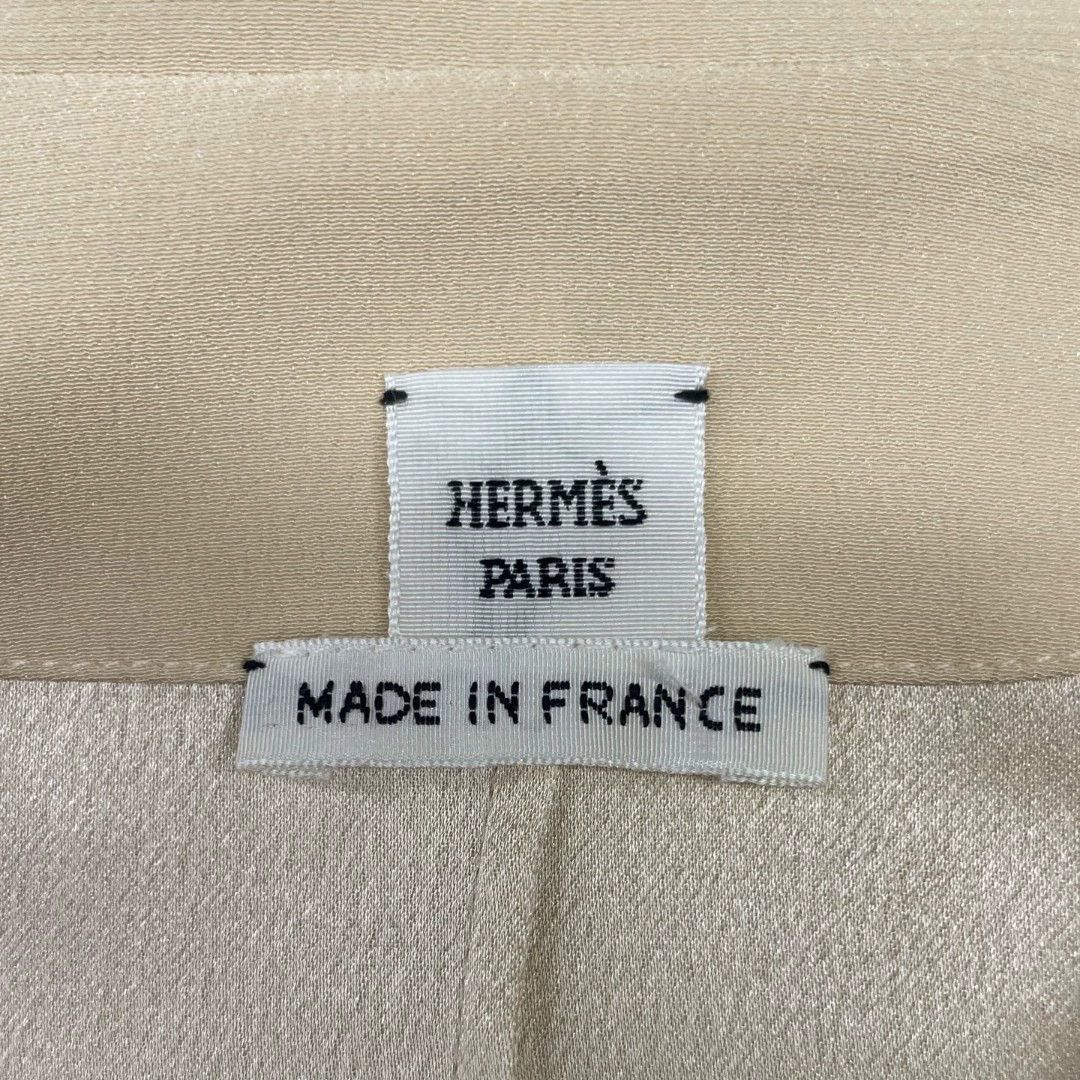 Hermes Hermes Beige V-neck Dress Size M / US 6-8 / IT 42-44 - 5 Thumbnail