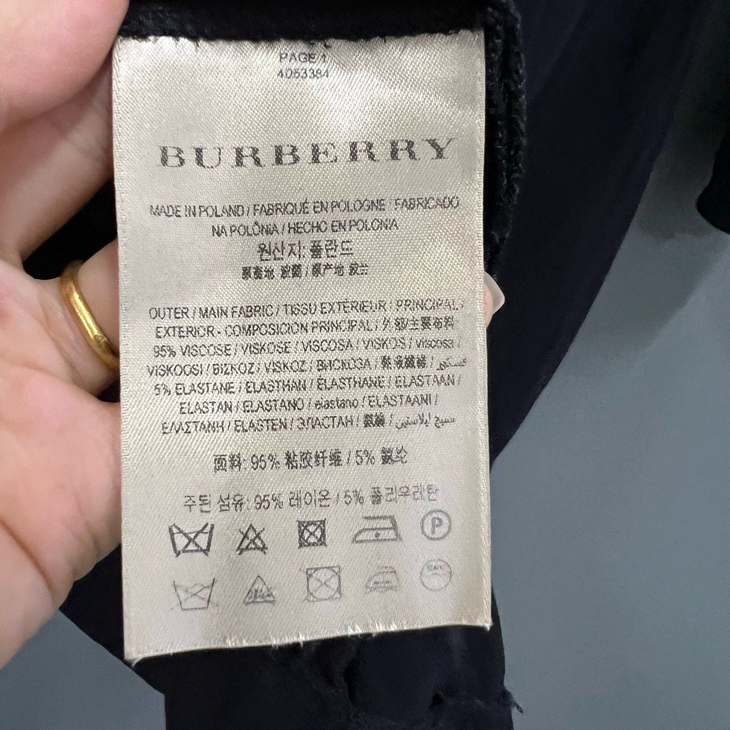 Burberry Burberry Black Floral Cutout V-Neck Dress Size M / US 6-8 / IT 42-44 - 3 Thumbnail