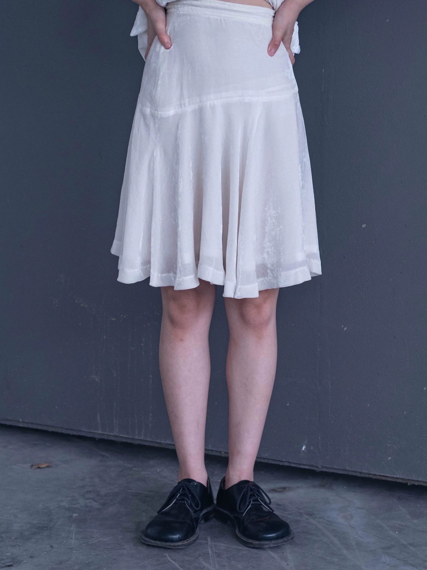 Comme des Garcons COMME des GARCONS 1987AW Silk Velvet Skirt Size 26" / US 2 / IT 38 - 5 Thumbnail