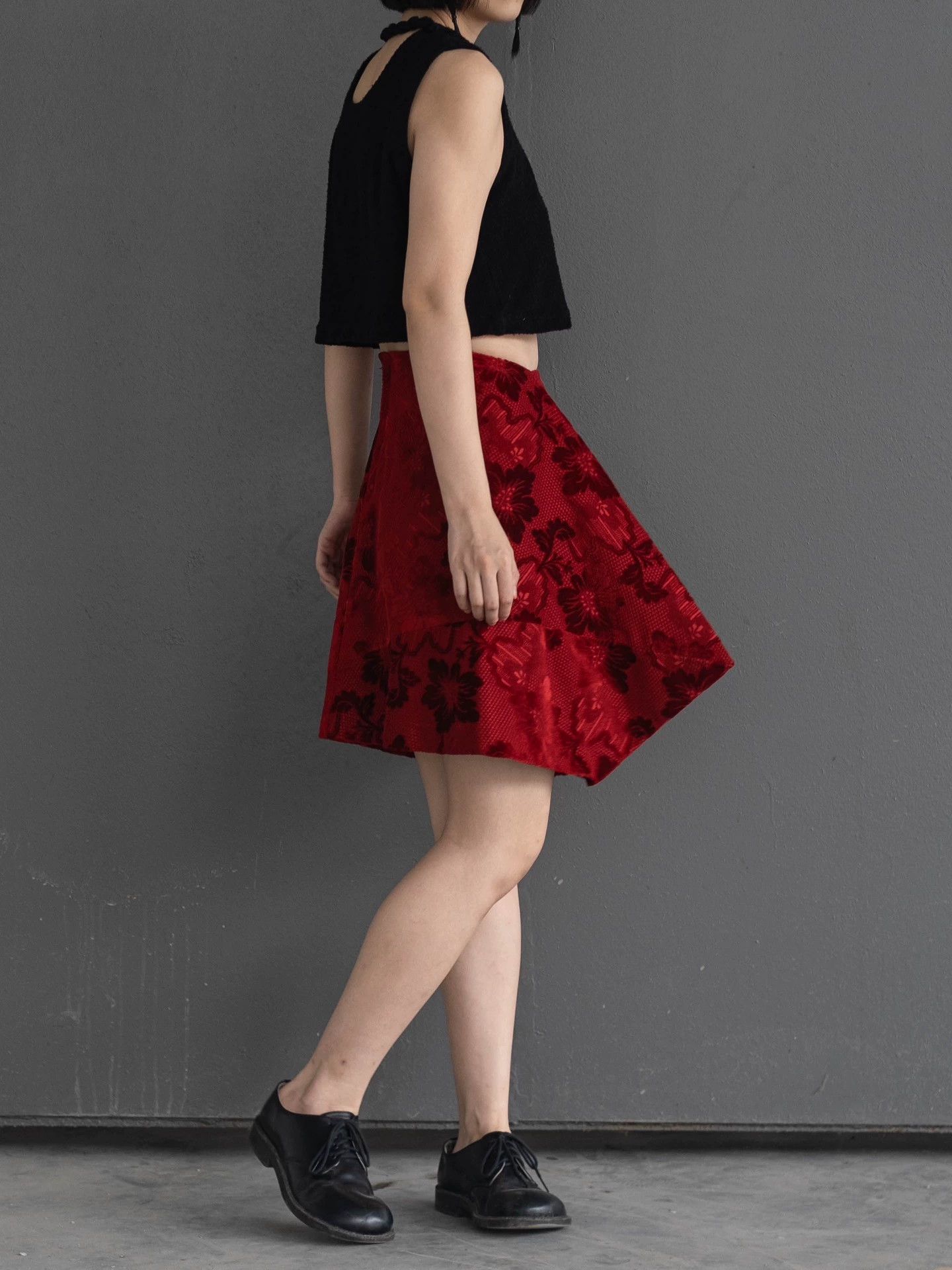Comme des Garcons COMME des GARCONS Red Floral Skirt 1996 Size 26" / US 2 / IT 38 - 5 Thumbnail