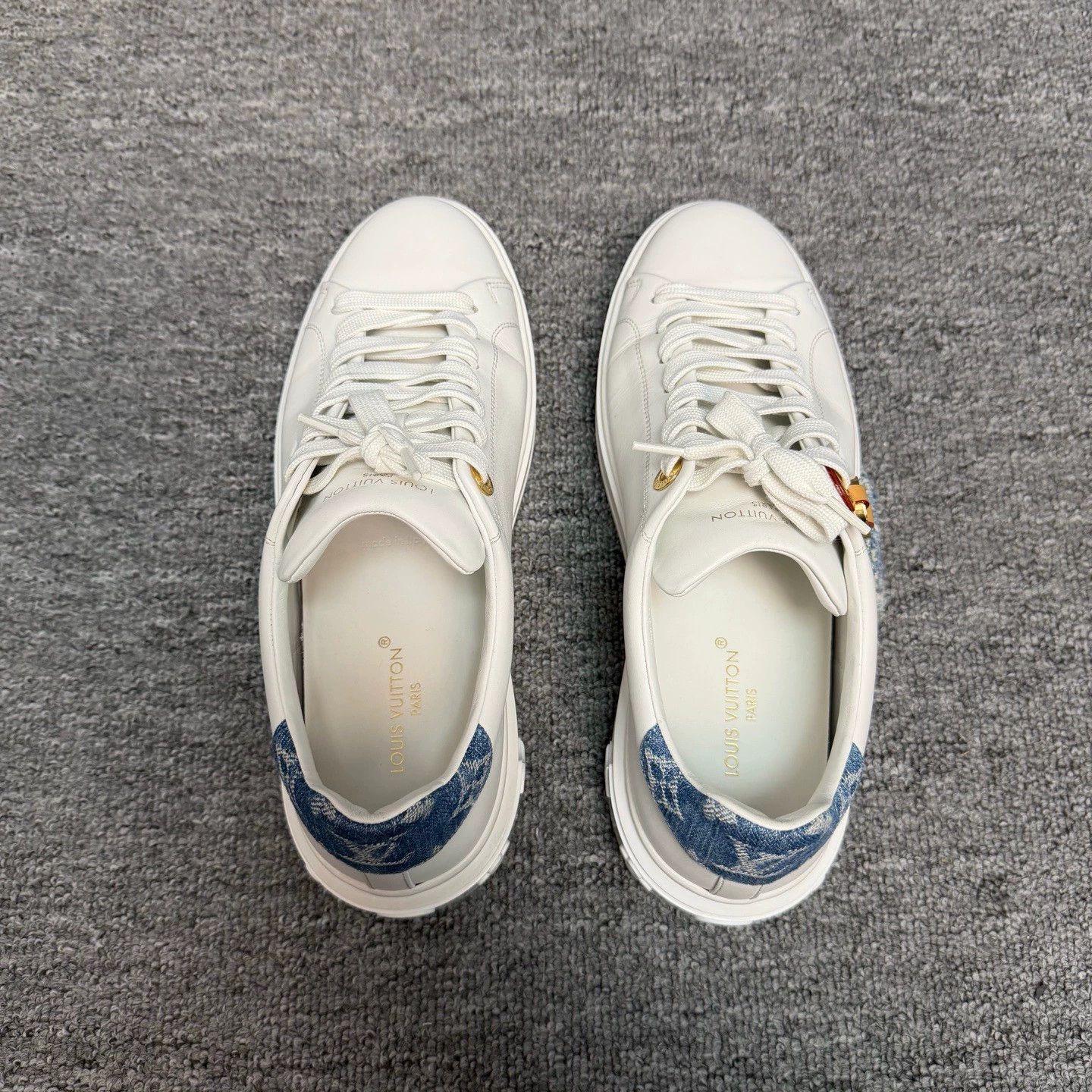 Louis Vuitton louis vuitton time out white sneakers Size US 8.5 / IT 38.5 - 4 Thumbnail
