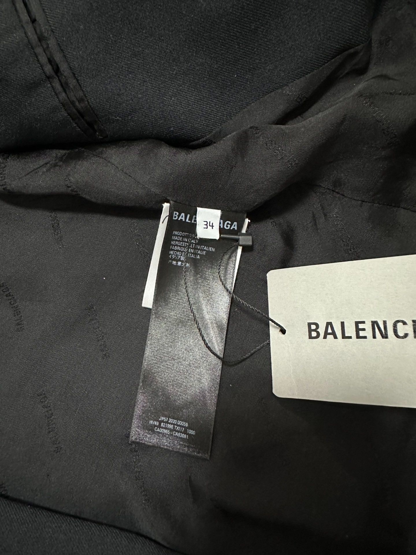 Balenciaga balenciaga black blazer with logo interior Size US S / EU 44-46 / 1 - 4 Thumbnail