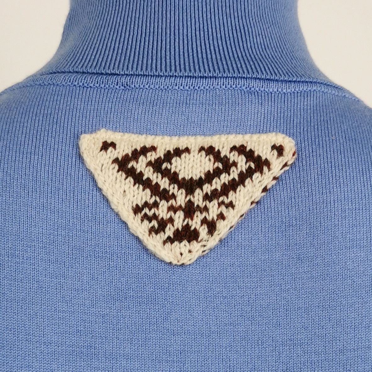 Prada Prada Blue Wool Blend Turtleneck Sweater 0089 Size XS / US 0-2 / IT 36-38 - 3 Thumbnail