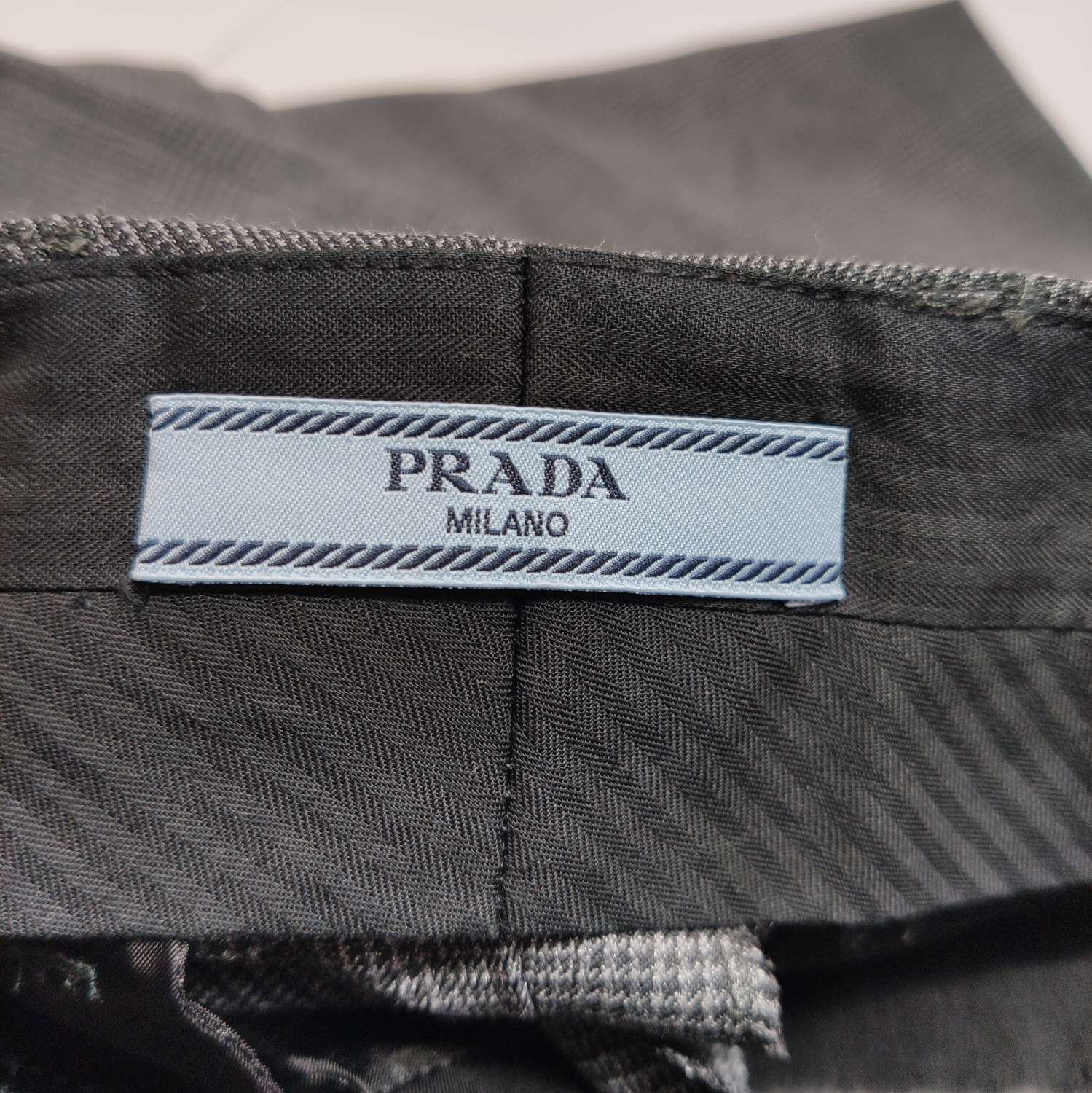 Prada Prada Houndstooth Wool Silk Blend Trousers 0089 Size 40" / US 18 - 4 Thumbnail
