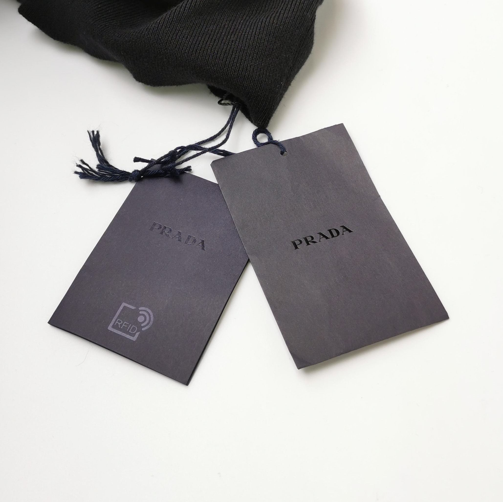 Prada Prada Black Cotton Turtleneck Long Sleeve Sweater 0089 Size L / US 10 / IT 46 - 3 Thumbnail
