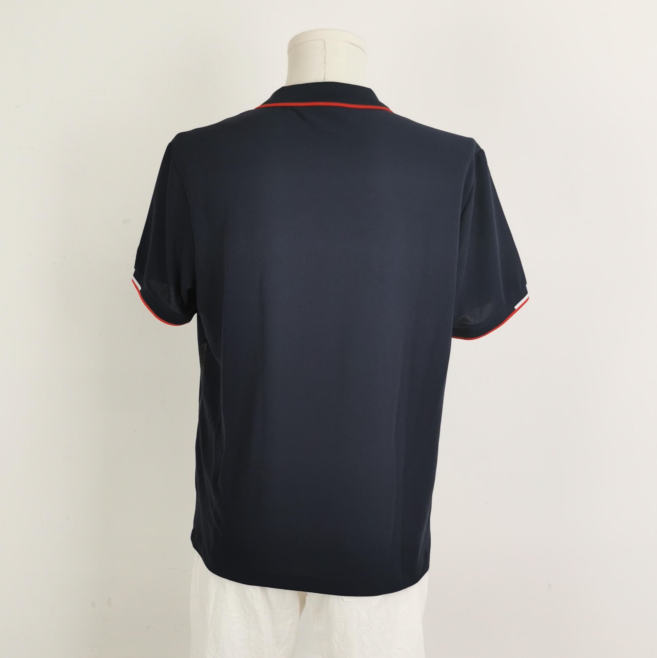 Prada Prada Contrast Striped Polo Shirt for Men 0089 Size L / US 10 / IT 46 - 3 Thumbnail