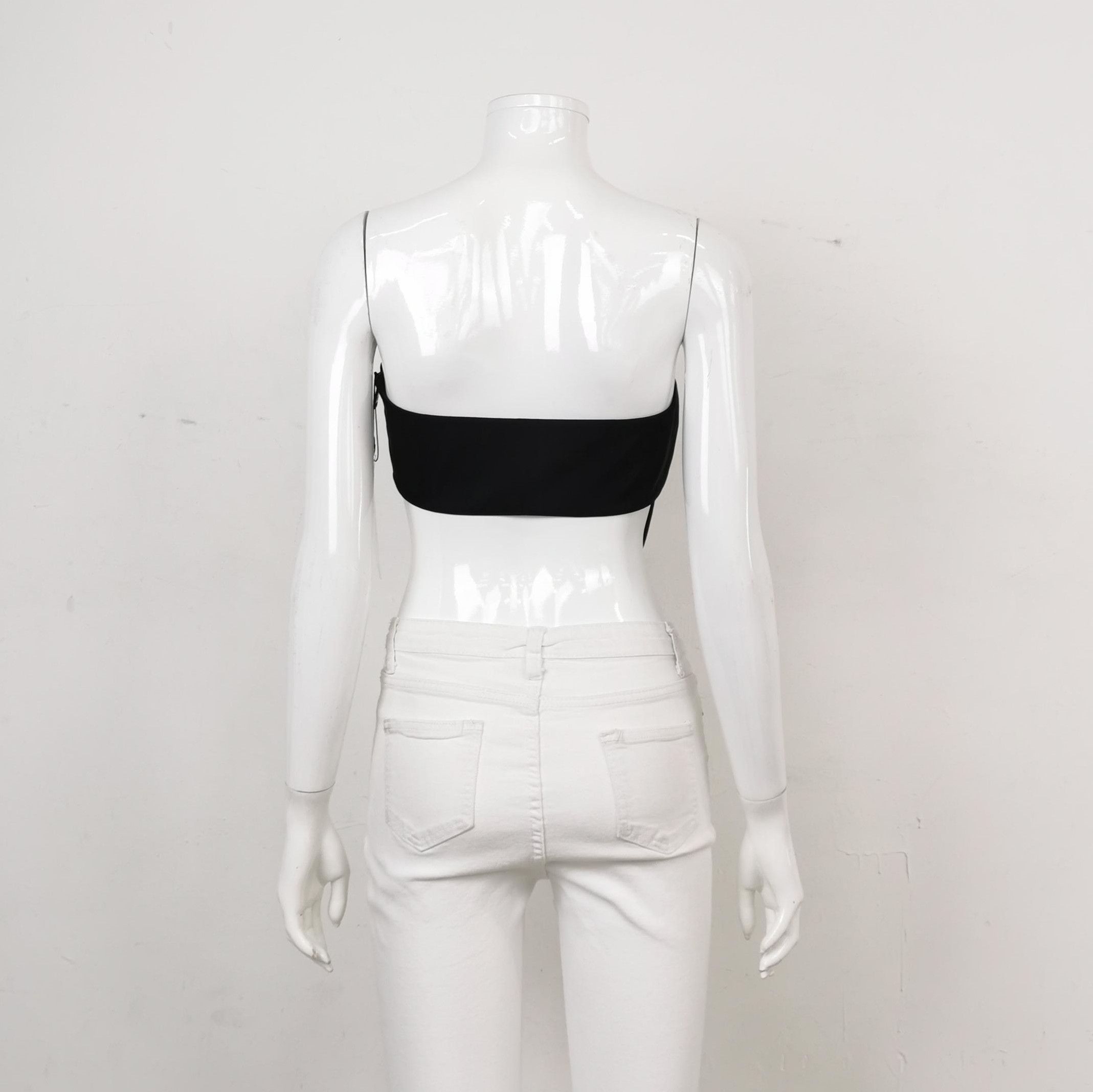 Prada Prada Solid Triangle Logo Crop Top 0089 Size L / US 10 / IT 46 - 2 Thumbnail