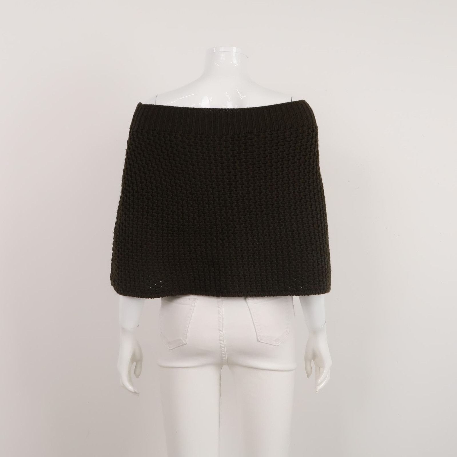 Prada Prada Wool Woven Poncho in Deep Brown 0089 Size L / US 10 / IT 46 - 2 Thumbnail