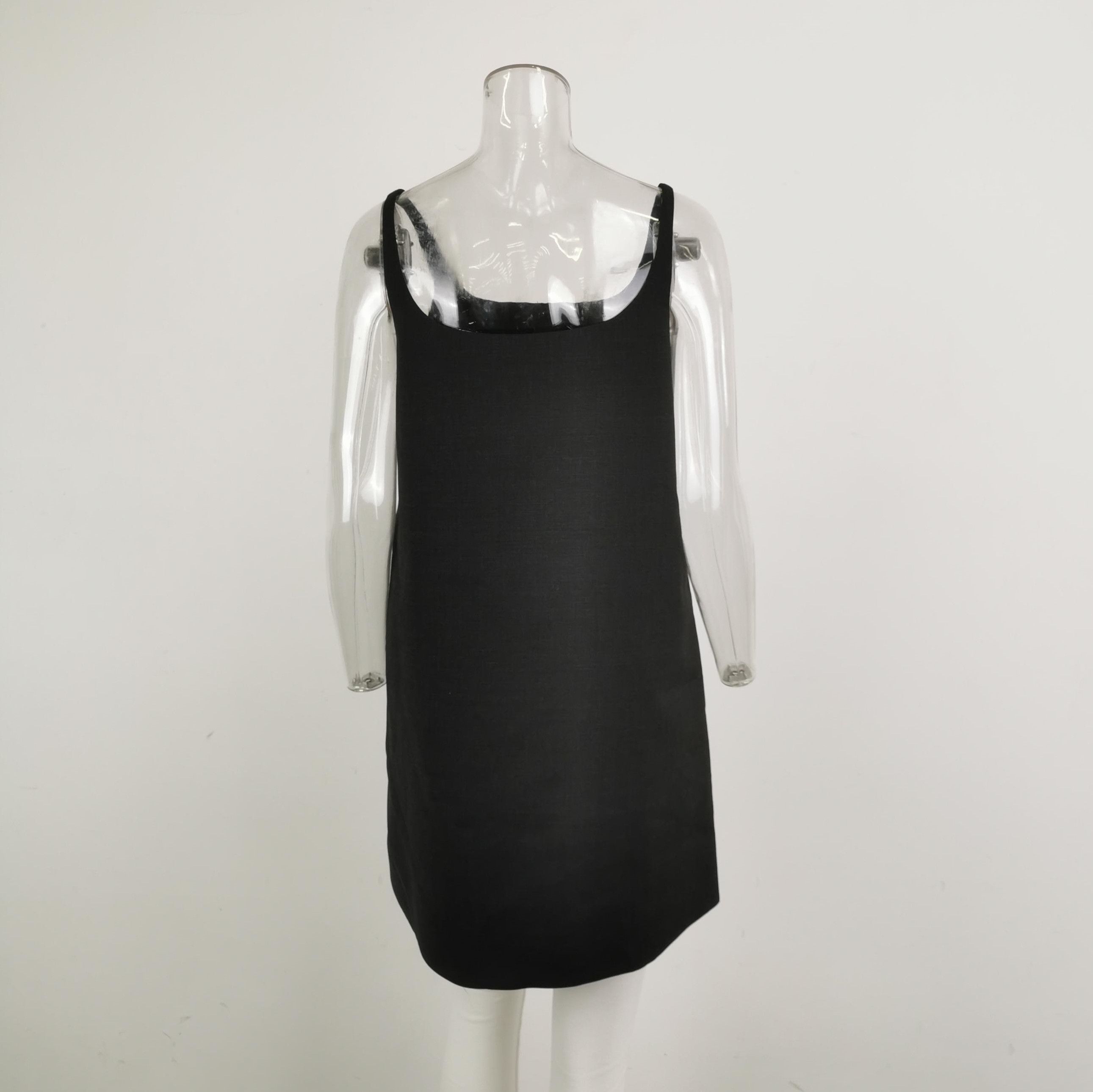 Prada Prada Black Wool Slip Dress Size 38 0089 Size S / US 4 / IT 40 - 3 Thumbnail
