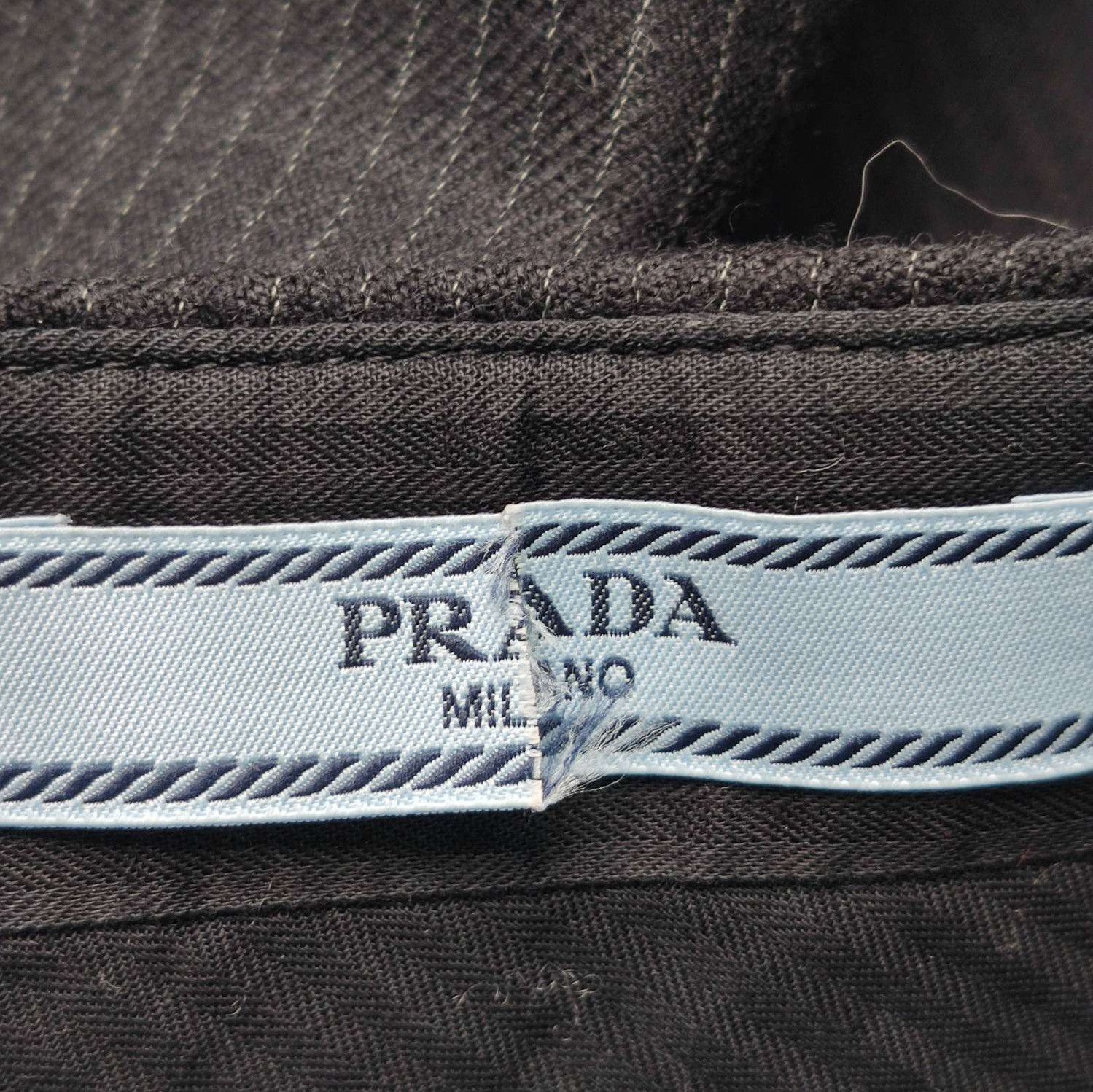 Prada Prada Black Wool Knee-Length Skirt 0089 Size 38" / US 16 / IT 52 - 8 Thumbnail