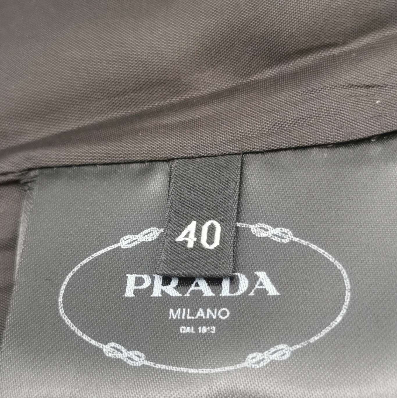 Prada Prada Classic Black Wool Midi Skirt 0089 Size 40" / US 18 - 5 Thumbnail