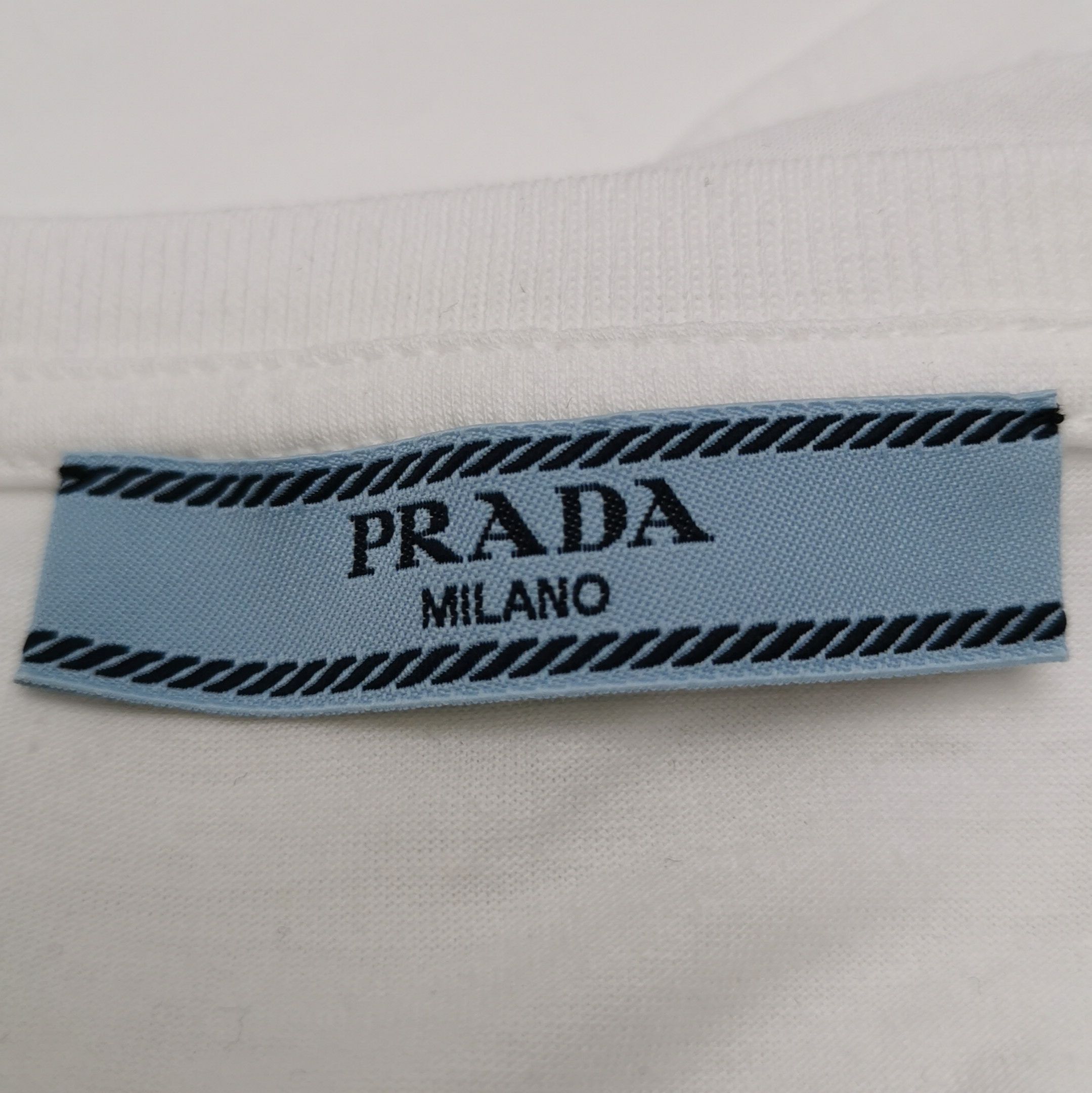 Prada Prada Classic Cotton Crew Neck T-Shirt 0089 Size L / US 10 / IT 46 - 3 Thumbnail
