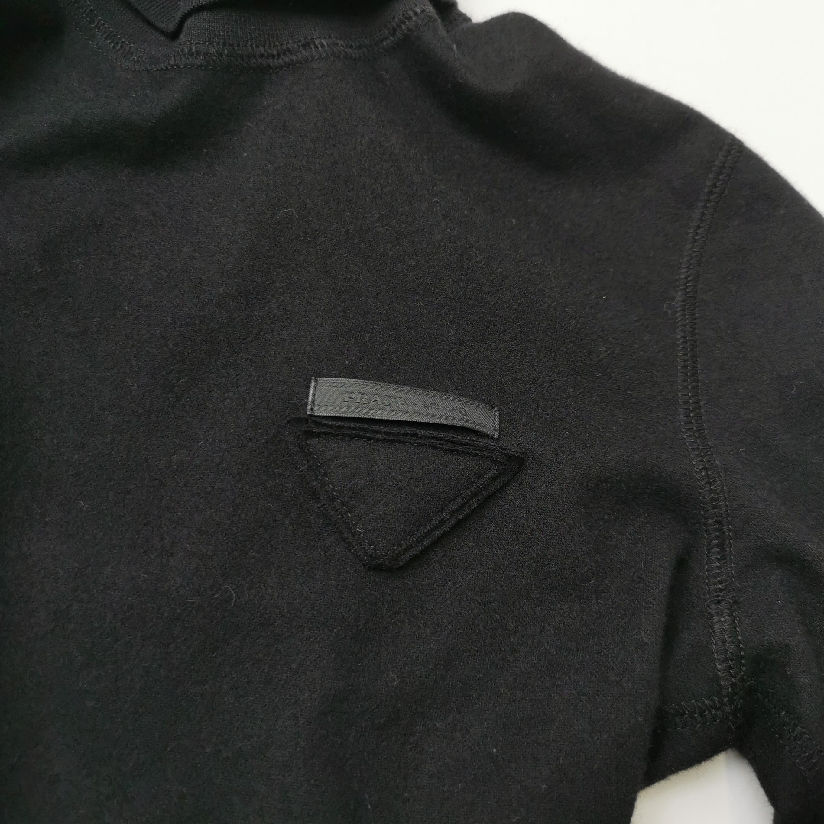 Prada Prada Black High Neck Long Sleeve Knit Top 0089 Size XXS / US 00 / IT 34 - 3 Thumbnail