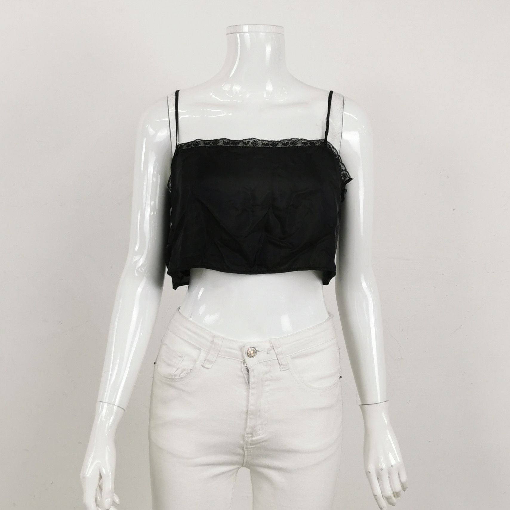 Prada Prada Silk Blend Black Round Neck Top 0089 Size XS / US 0-2 / IT 36-38 - 3 Thumbnail