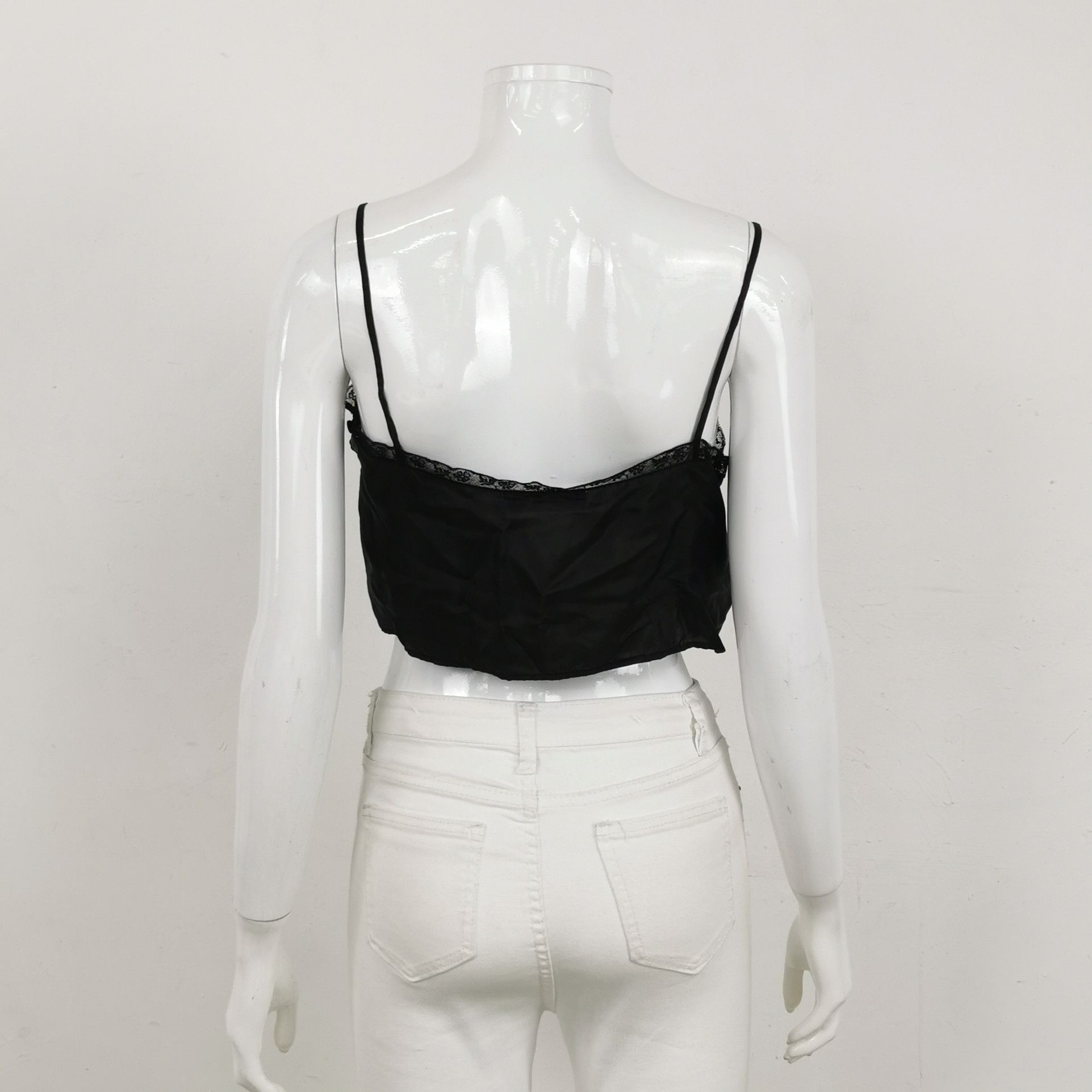 Prada Prada Silk Blend Black Round Neck Top 0089 Size XS / US 0-2 / IT 36-38 - 4 Thumbnail
