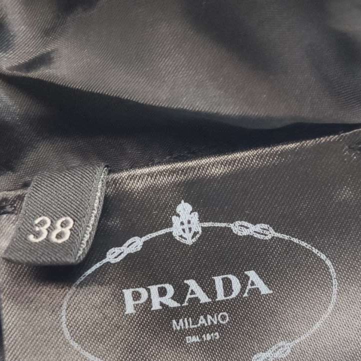 Prada Prada Silk Blend Black Round Neck Top 0089 Size XS / US 0-2 / IT 36-38 - 7 Thumbnail
