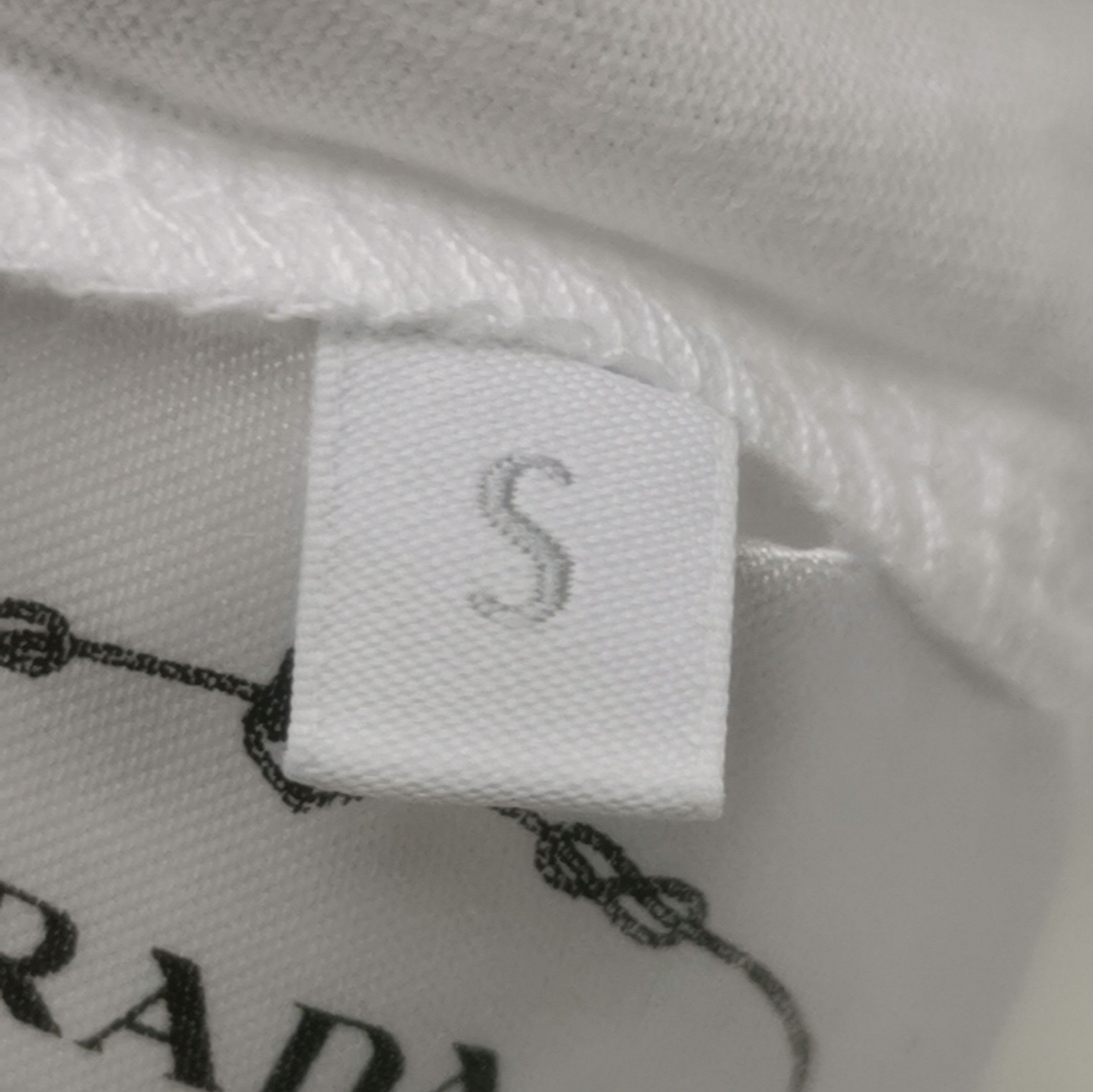 Prada Prada Classic White Cotton Crew Neck T-Shirt 0089 Size S / US 4 / IT 40 - 5 Thumbnail