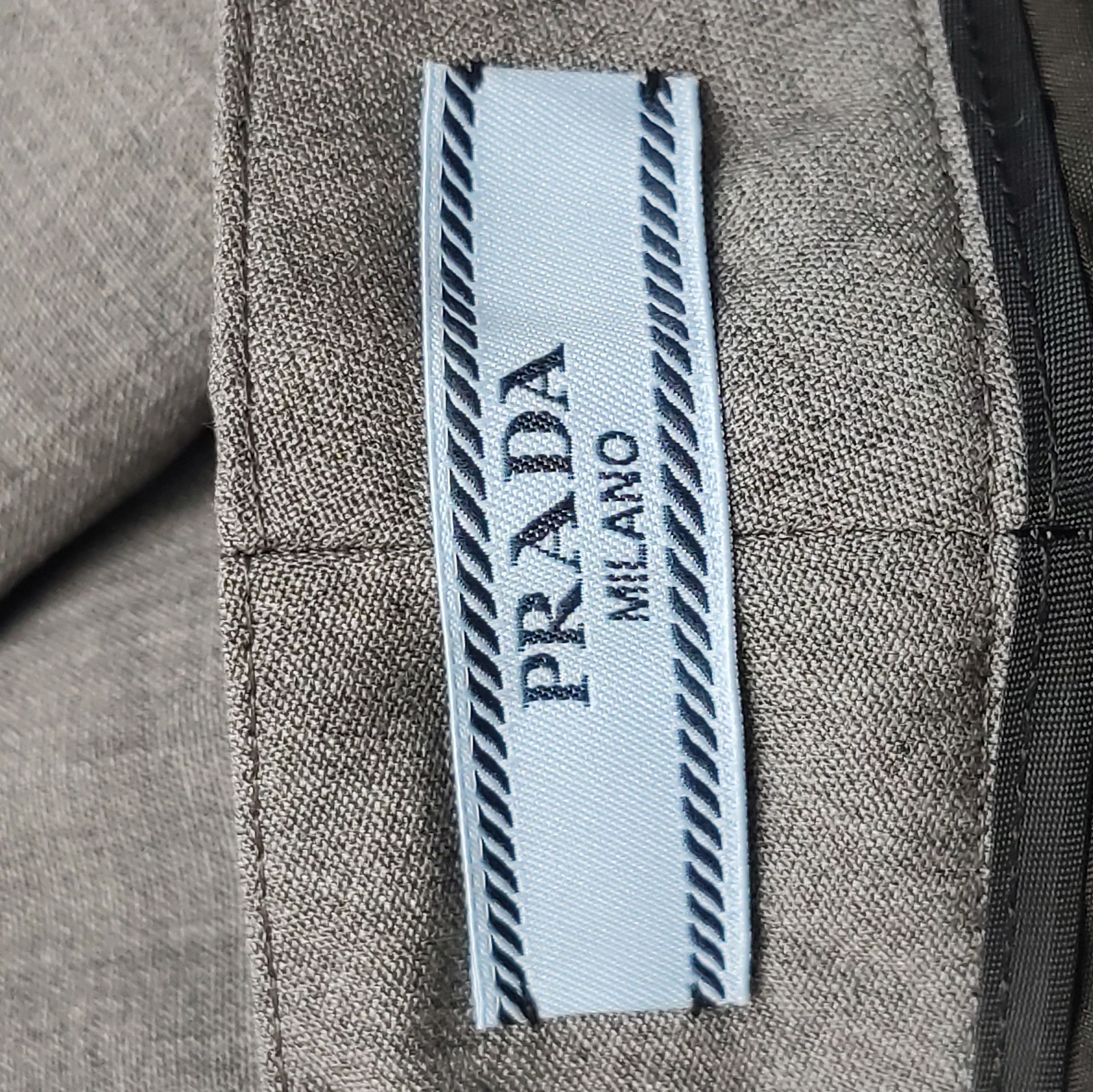 Prada Prada Gray Wool Wide-Leg Trousers Size 38 0089 Size 38" / US 16 / IT 52 - 5 Thumbnail