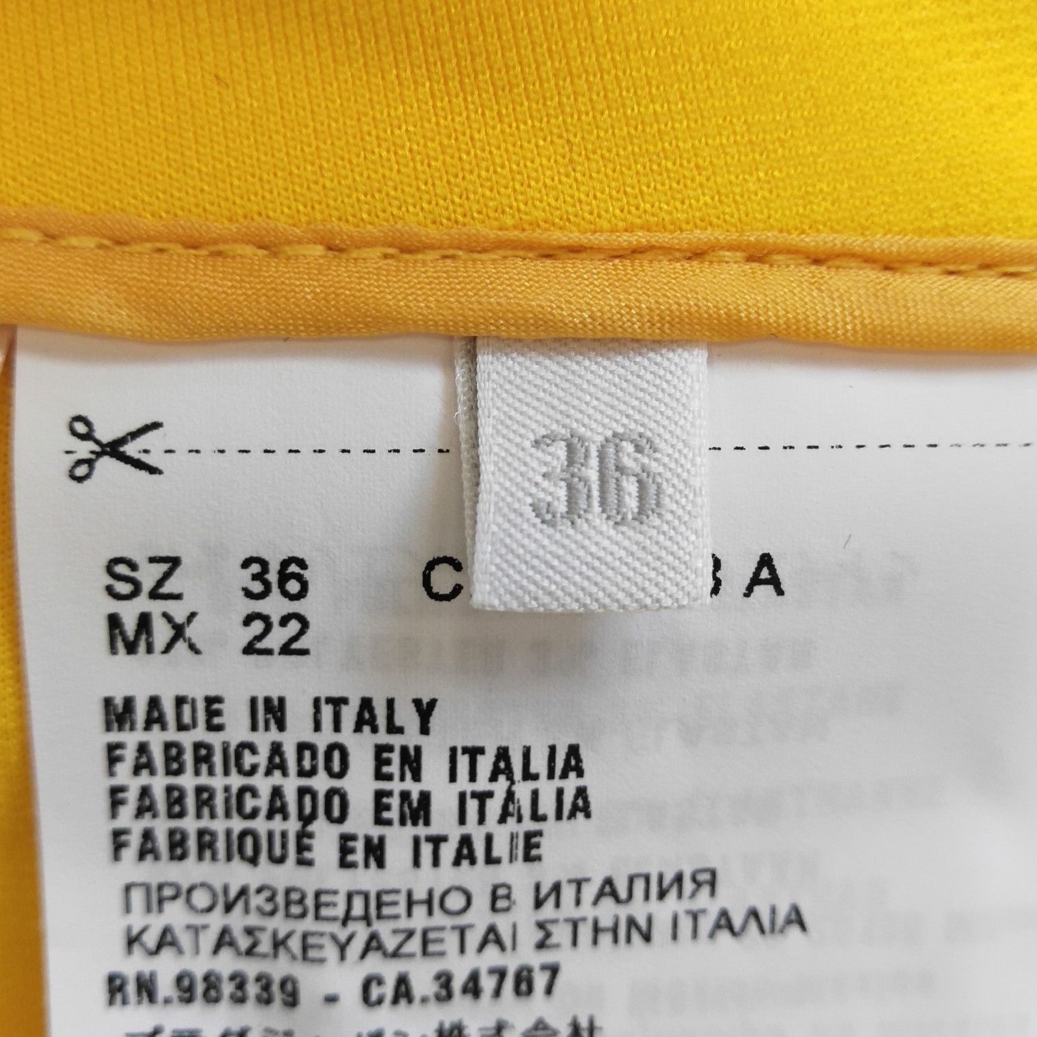 Prada Prada Yellow Logo Ruffle Hem Skirt 0089 Size 36" / US 14 / IT 50 - 6 Thumbnail