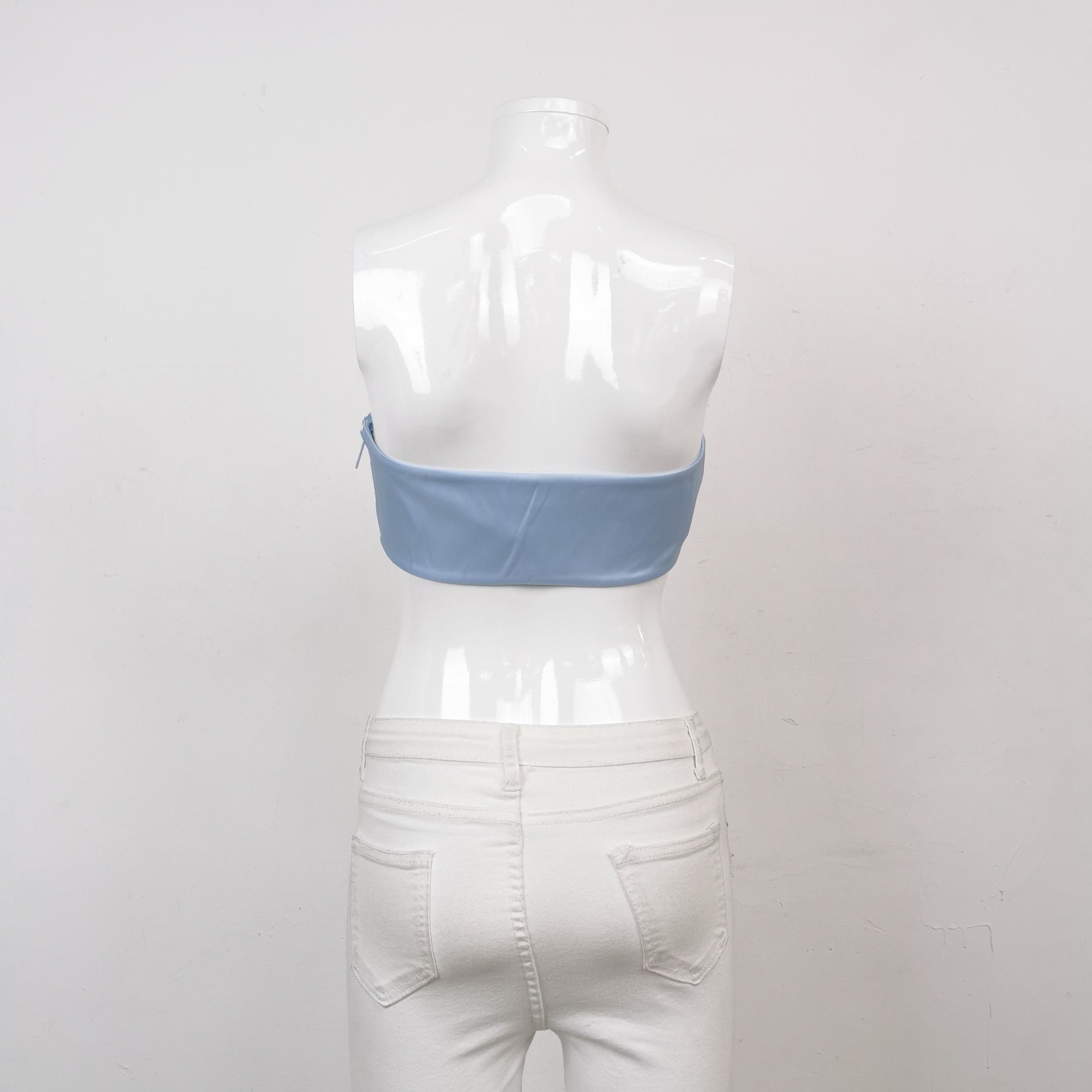 Prada Prada Solid Color Triangle Logo Crop Top 0089 Size M / US 6-8 / IT 42-44 - 2 Thumbnail