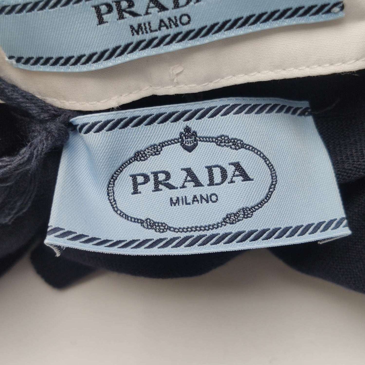 Prada Prada Wool Color Block Button-Down Knit Top 0089 Size XXS / US 00 / IT 34 - 4 Thumbnail