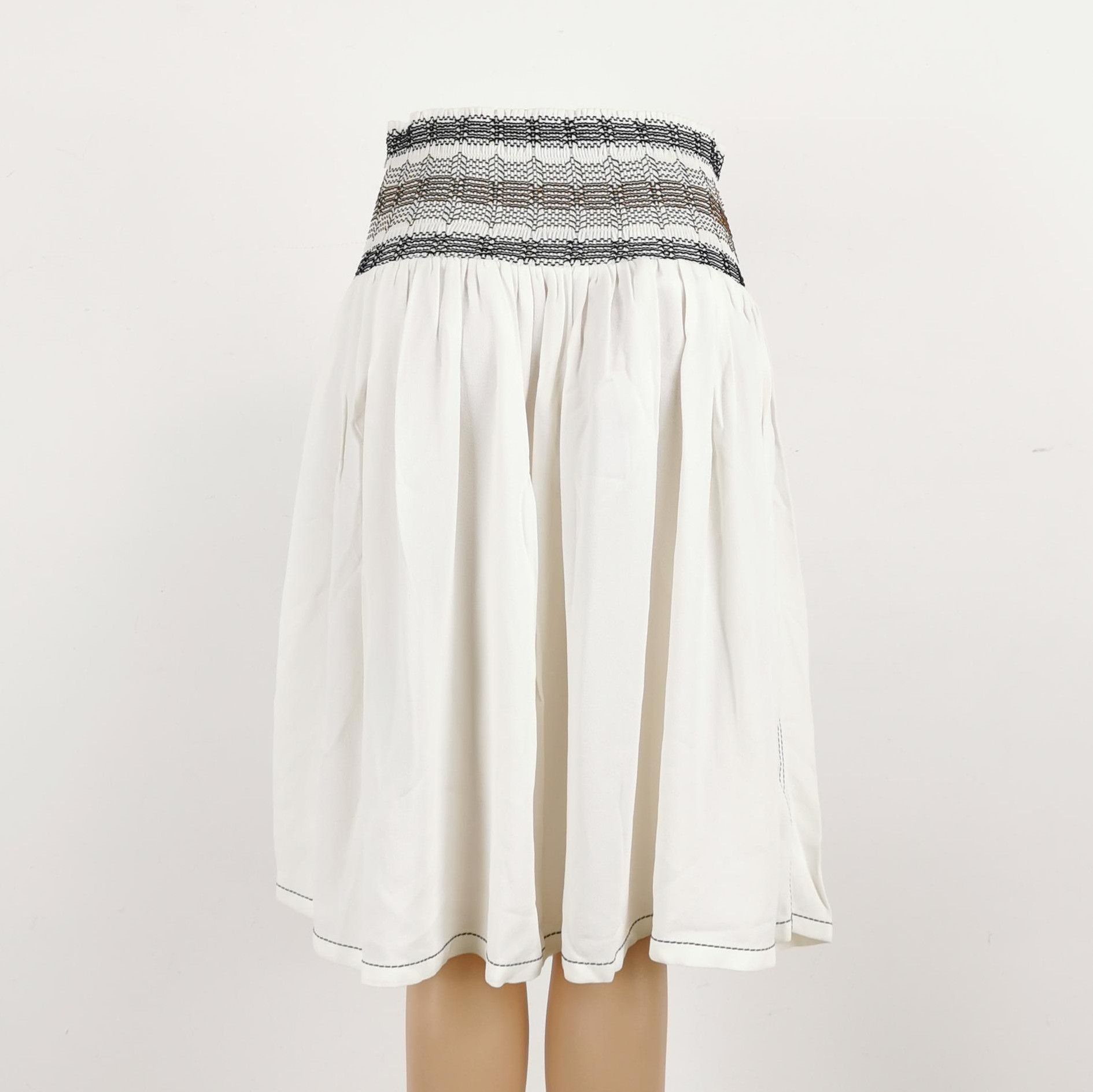 Prada Prada Color-Blocked Printed Pleated Skirt Size 40 0089 Size 40" / US 18 - 2 Thumbnail