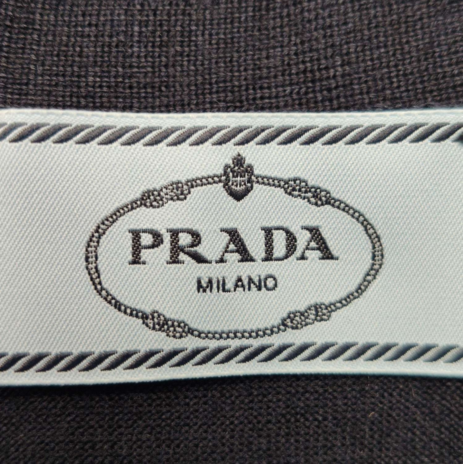 Prada Prada Wool V-Neck Long Sleeve Knit Sweater 0089 Size S / US 4 / IT 40 - 4 Thumbnail