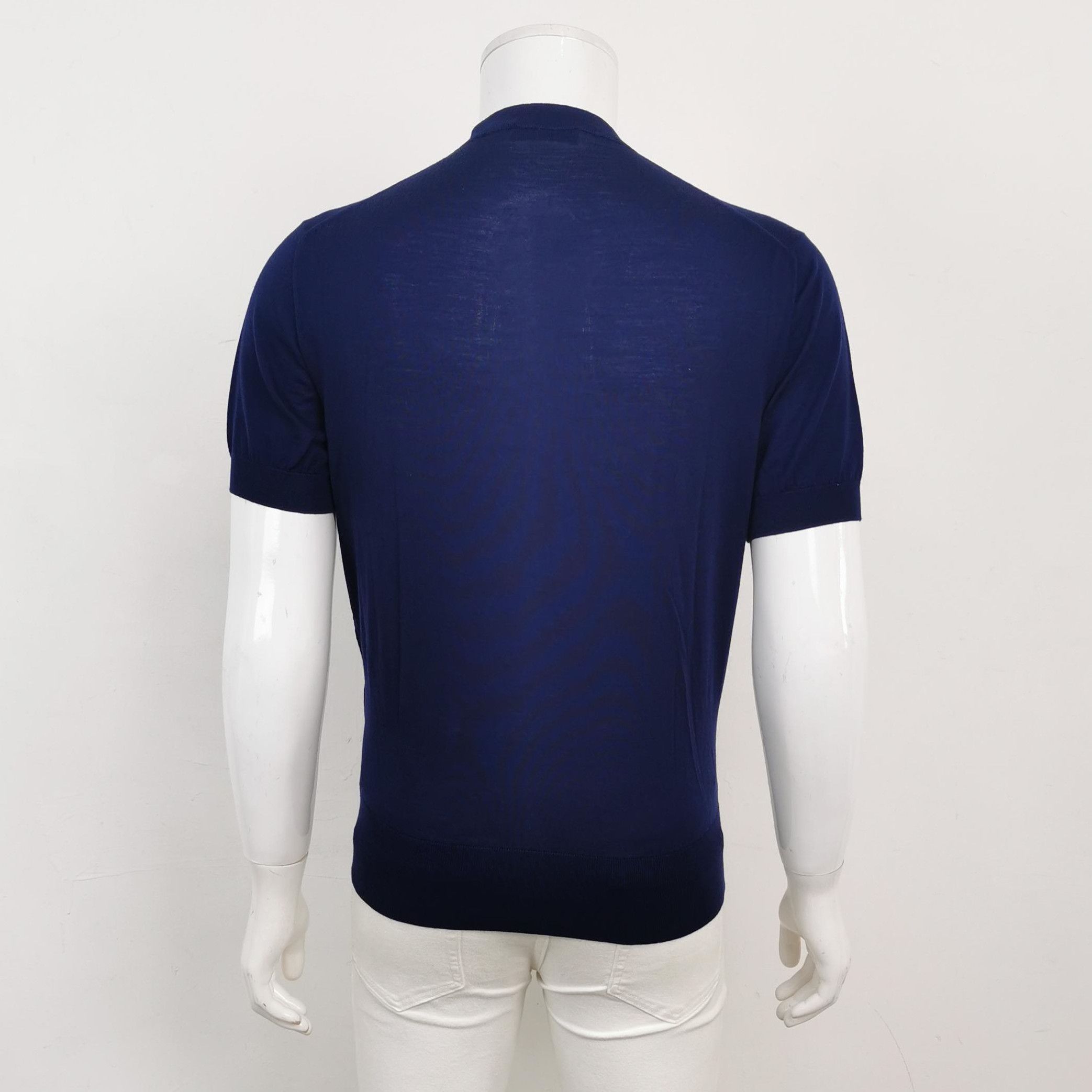 Prada Prada Logo Wool Knit Short Sleeve Top 0089 Size L / US 10 / IT 46 - 2 Thumbnail