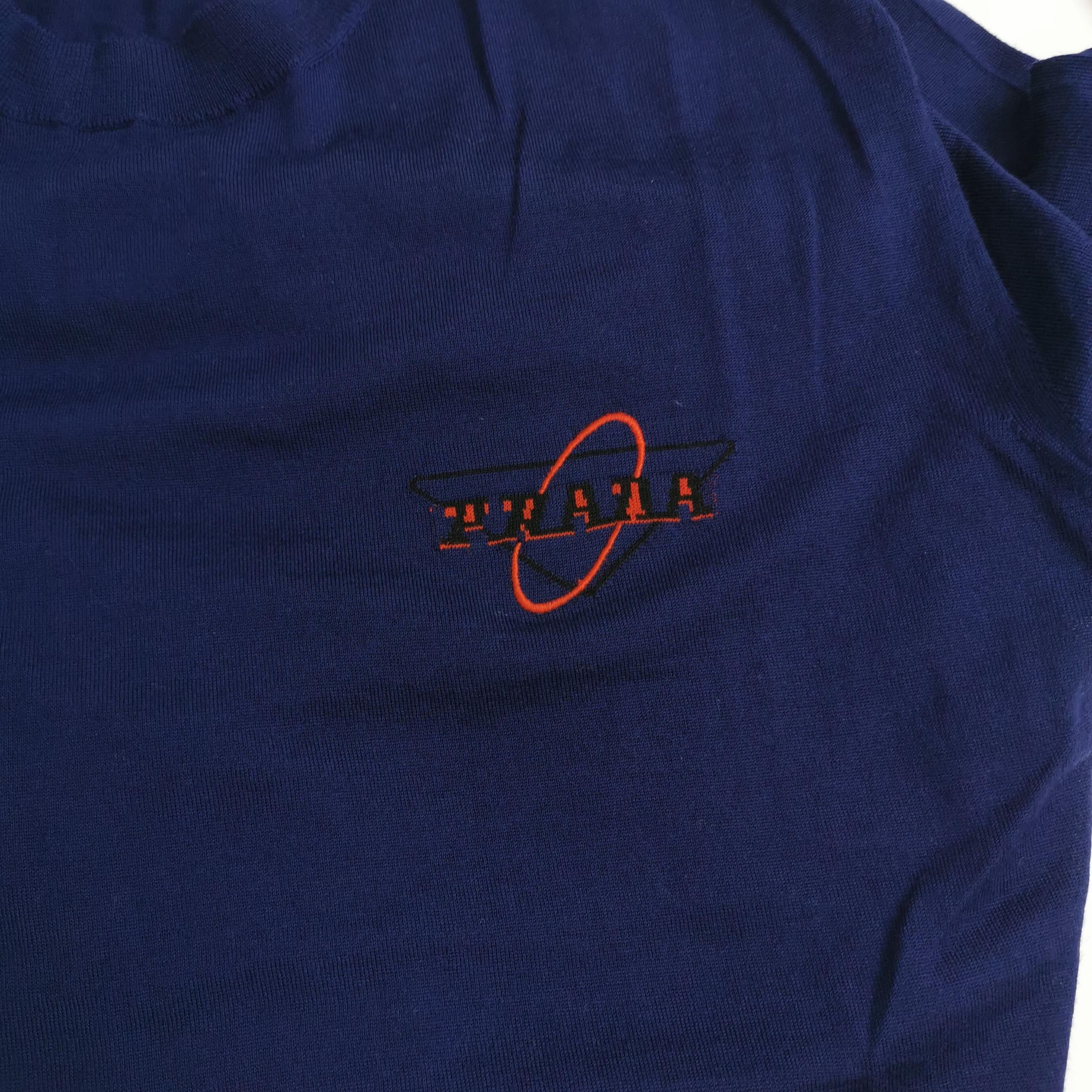 Prada Prada Logo Wool Knit Short Sleeve Top 0089 Size L / US 10 / IT 46 - 3 Thumbnail