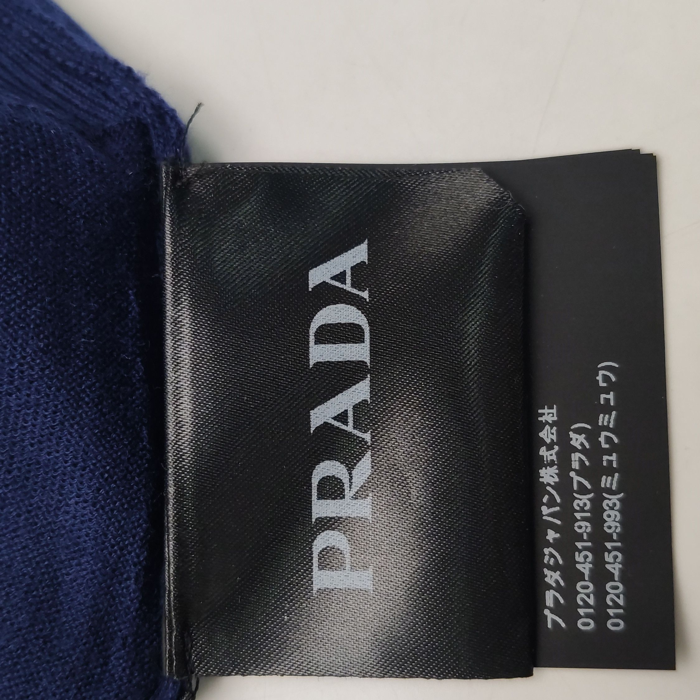 Prada Prada Logo Wool Knit Short Sleeve Top 0089 Size L / US 10 / IT 46 - 9 Thumbnail