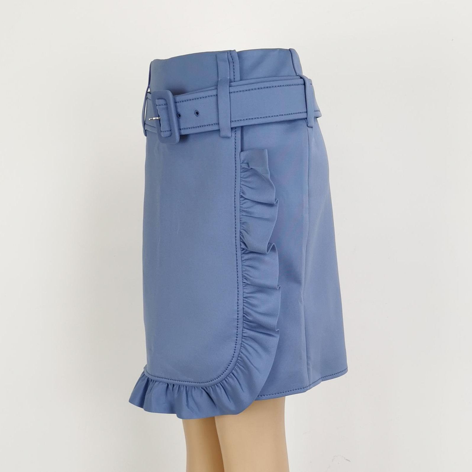 Prada Prada Solid Color Ruffled Skirt Size 36 0089 Size 36" / US 14 / IT 50 - 2 Thumbnail