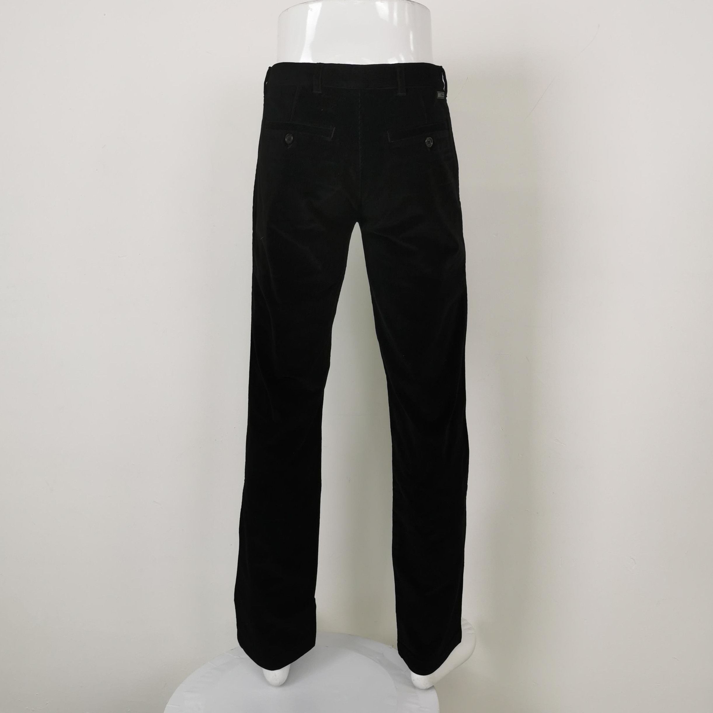 Prada Prada Logo Cotton Trousers in Black 0089 Size 42" / US 20 - 2 Thumbnail